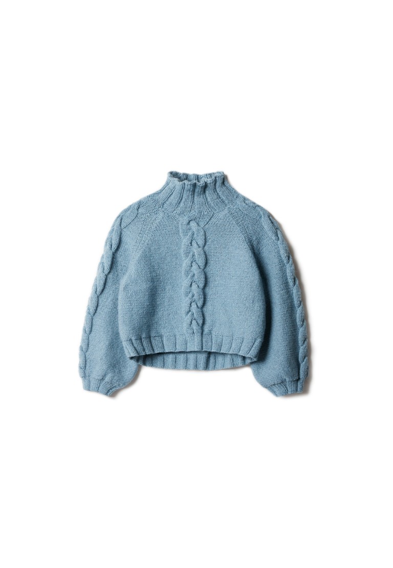 Artikelbild 3 des Artikels “Zopf-Raglan-Pullover aus Alta Moda Alpaca 14 - Rohweiß | 48/50 (600g)“