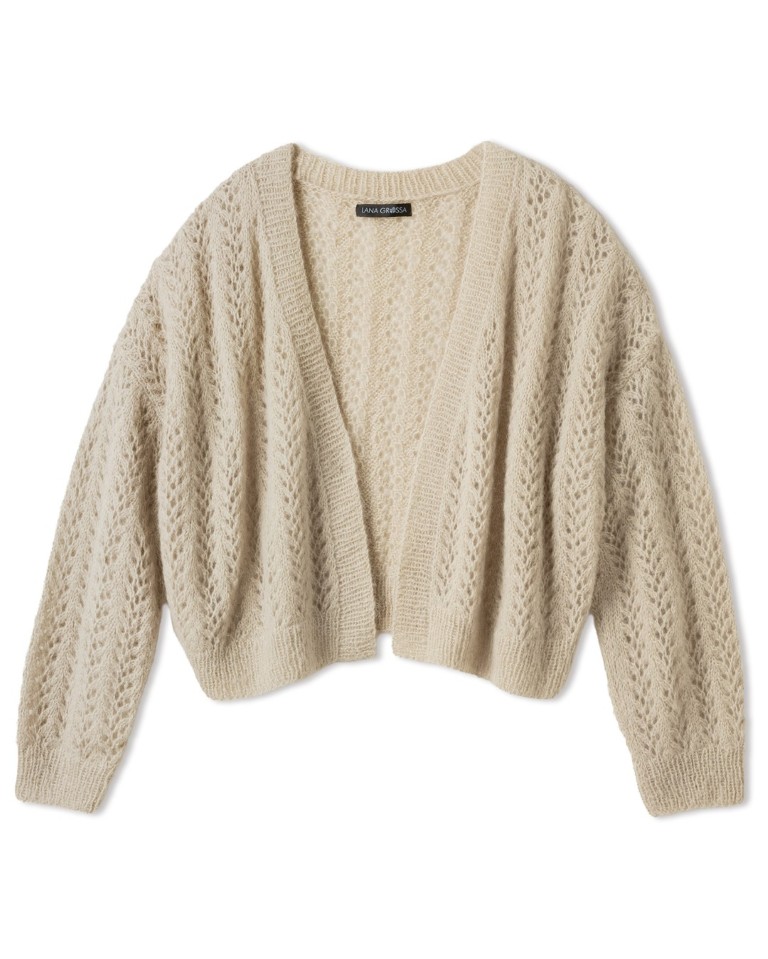 Artikelbild 3 des Artikels “Lochmuster-Cardigan aus Setasuri 47 - Geranienrosa | 36/38, 42/44 (250g)“