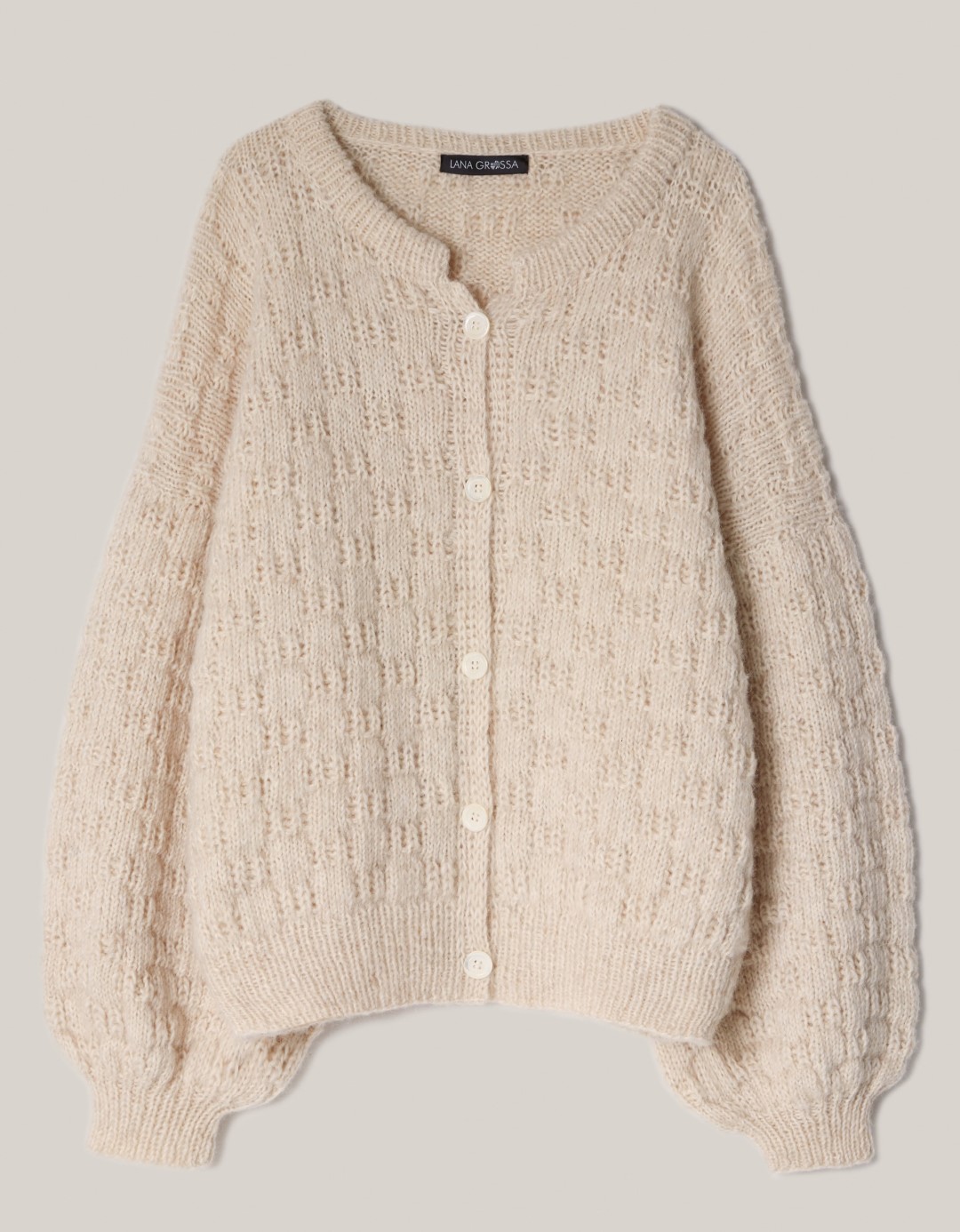 Artikelbild 3 des Artikels “Cardigan im Würfelmuster aus Natural Alpaca Pelo “