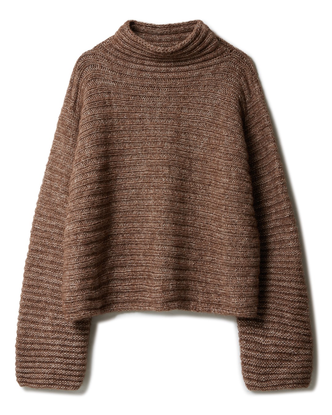 Artikelbild 3 des Artikels “Quergestrickter Rippenpullover aus Natural Alpaca Pelo 16 - Lachs meliert | 36/38 (450g)“
