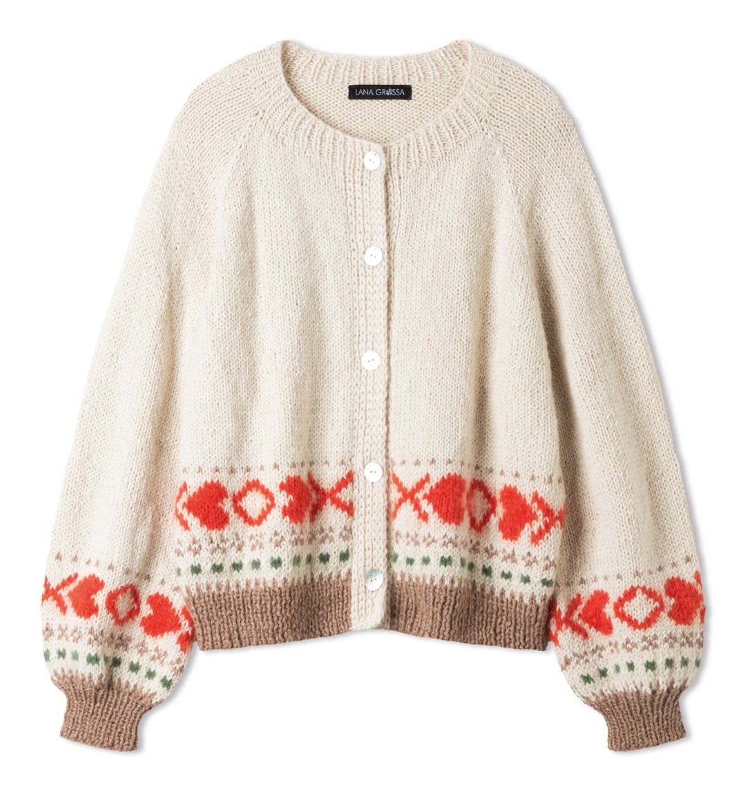 Artikelbild 3 des Artikels “Kurzer Cardigan aus Natural Lama Chunky & Mohair Di Gio “