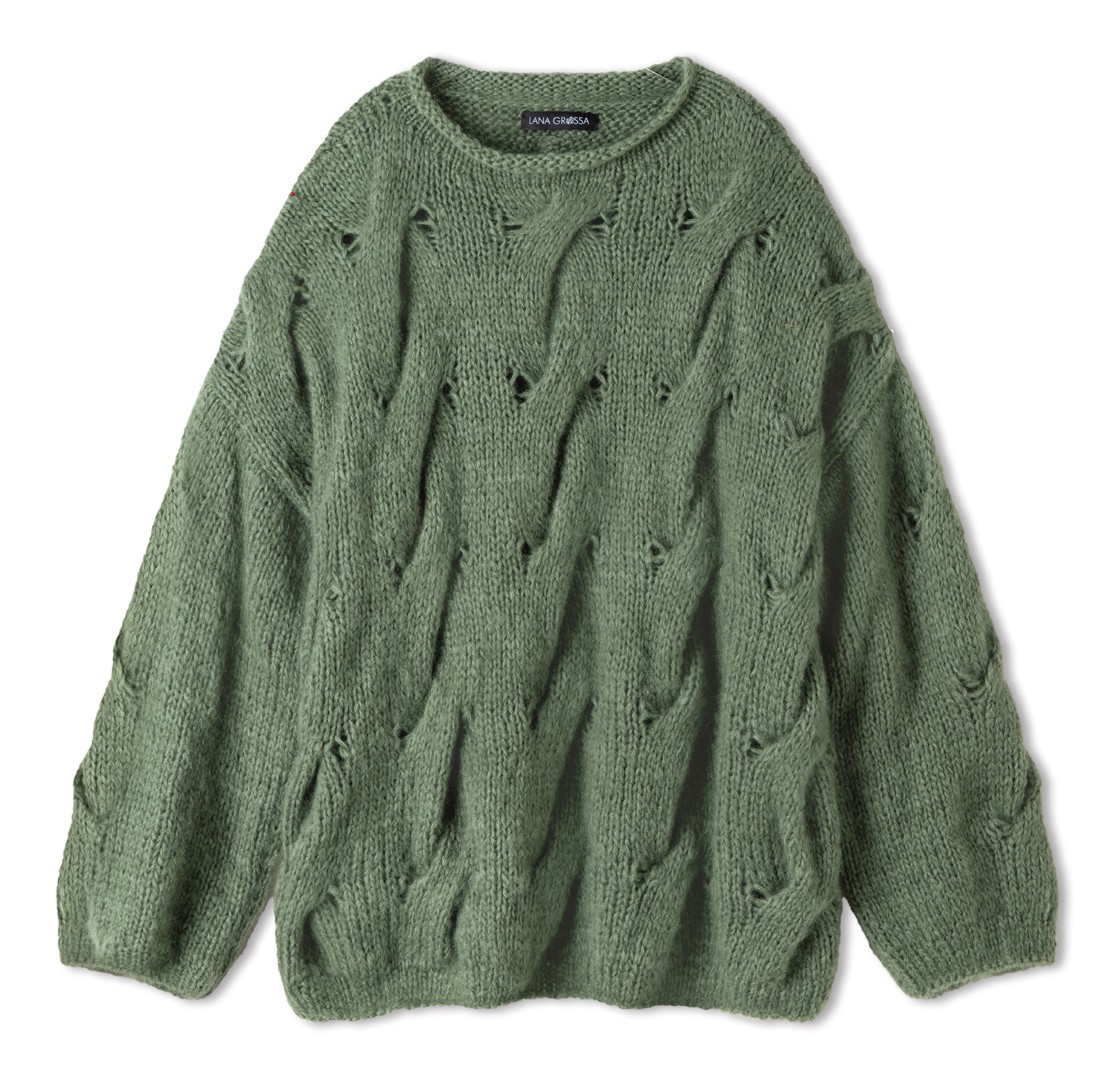 Artikelbild 3 des Artikels “Oversized-Sweater Im Zopfmuster aus Mohair Di Gio “