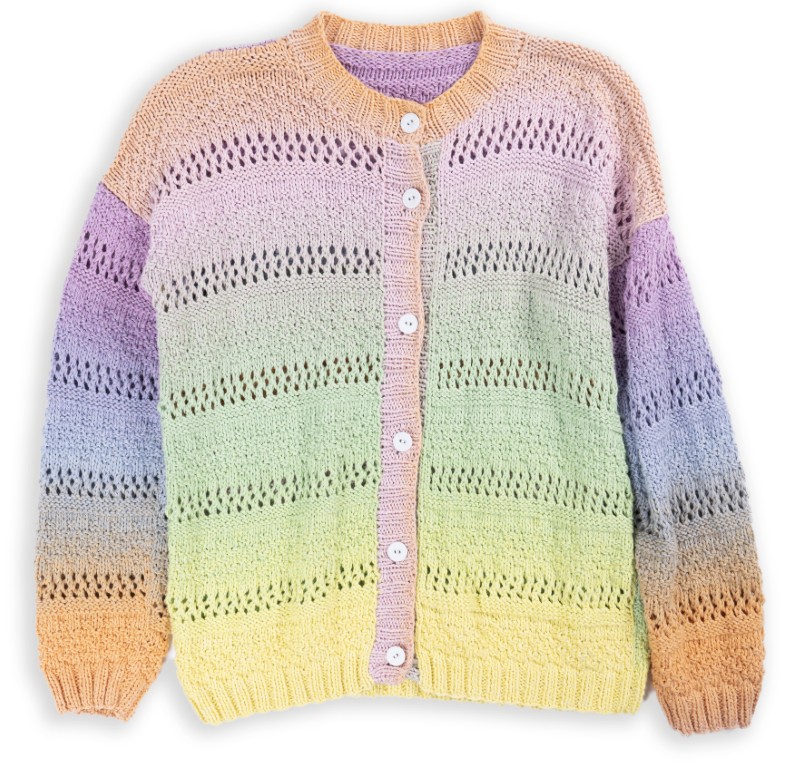 Artikelbild 3 des Artikels “Cardigan mit Mustermix aus Pro Lana 1-2-3 Ideen “