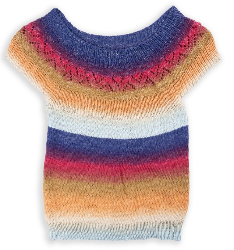 Artikelbild 3 des Artikels “Strickshirt mit Rundpasse aus Pro Lana 1-2-3 Ideen “