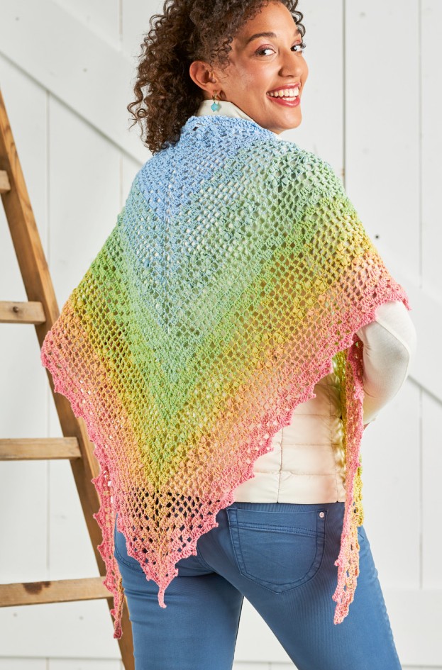 Artikelbild 3 des Artikels “Tuch Zackige Herzen aus Woolly Hugs Bobbel Cotton “