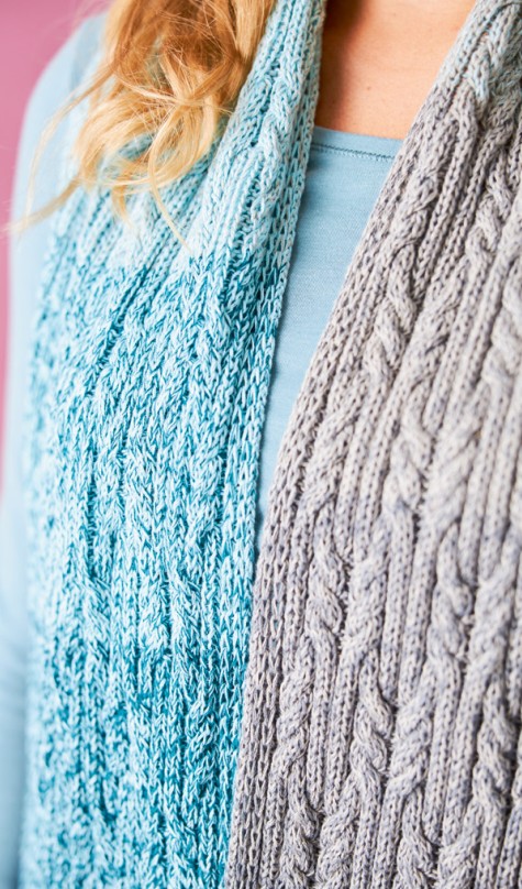 Artikelbild 3 des Artikels “Stola Zopfwelten aus Woolly Hugs Bobbel Cotton “