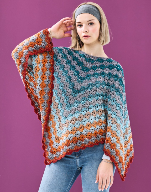 Artikelbild 3 des Artikels “Poncho Dilara aus Woolly Hugs Bobbel Cotton “