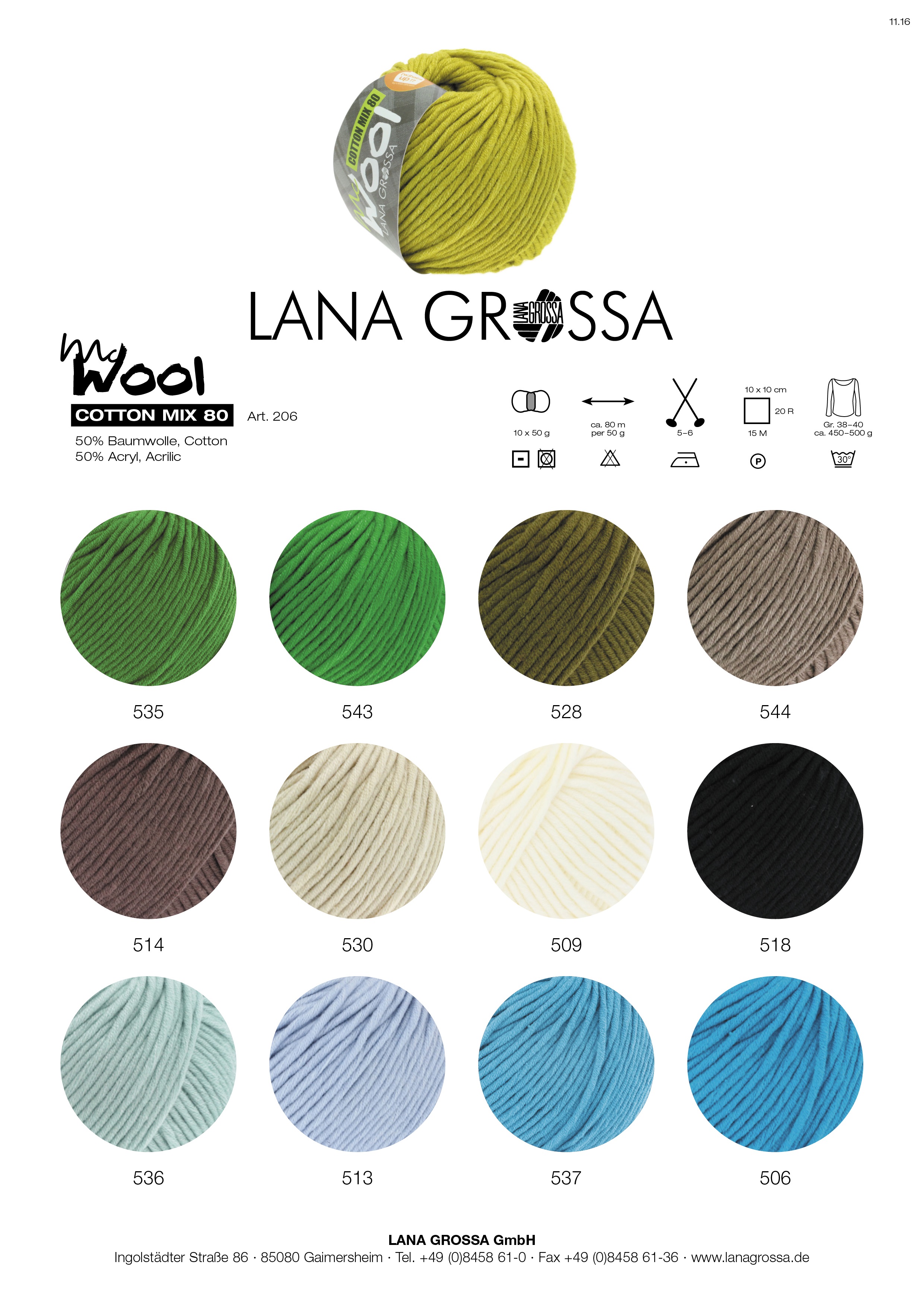Artikelbild 3 des Artikels “Lana Grossa COTTON MIX 80 “