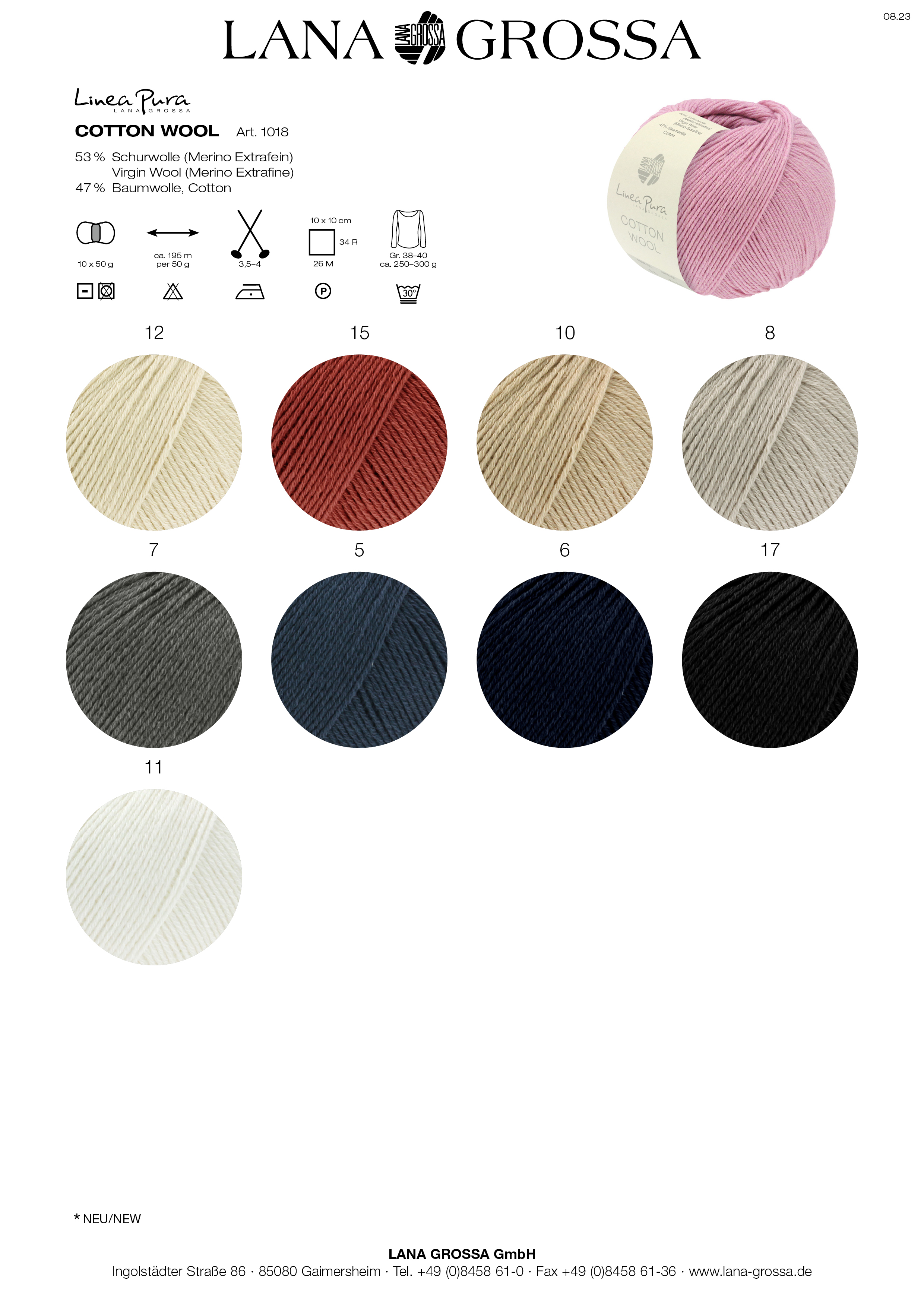 Artikelbild 3 des Artikels “Lana Grossa Cotton Wool (Linea Pura) “