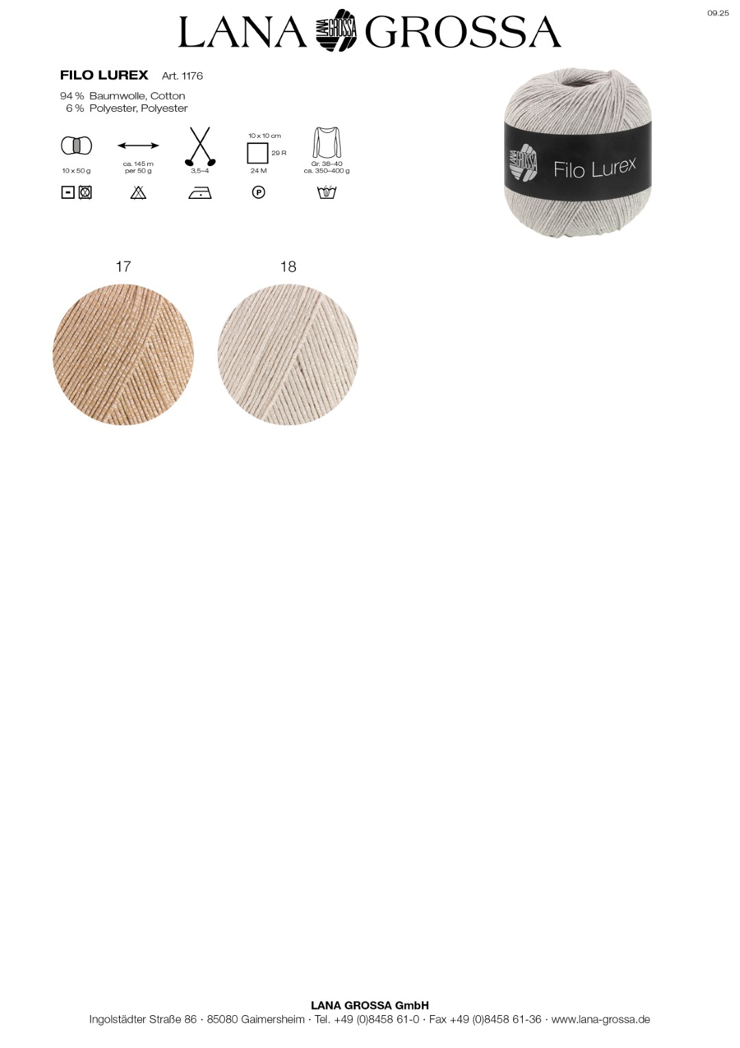 Artikelbild 3 des Artikels “Lana Grossa Filo Lurex “