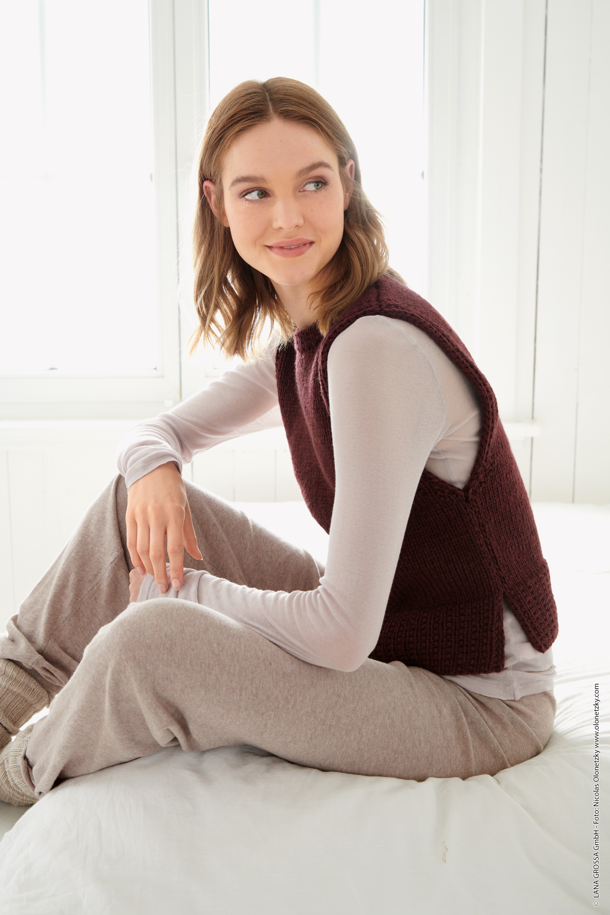 Artikelbild 3 des Artikels “Pullunder aus Alta Moda Cashmere 16 53 - Rauchblau | 40/42 - 44/46 (250g)“