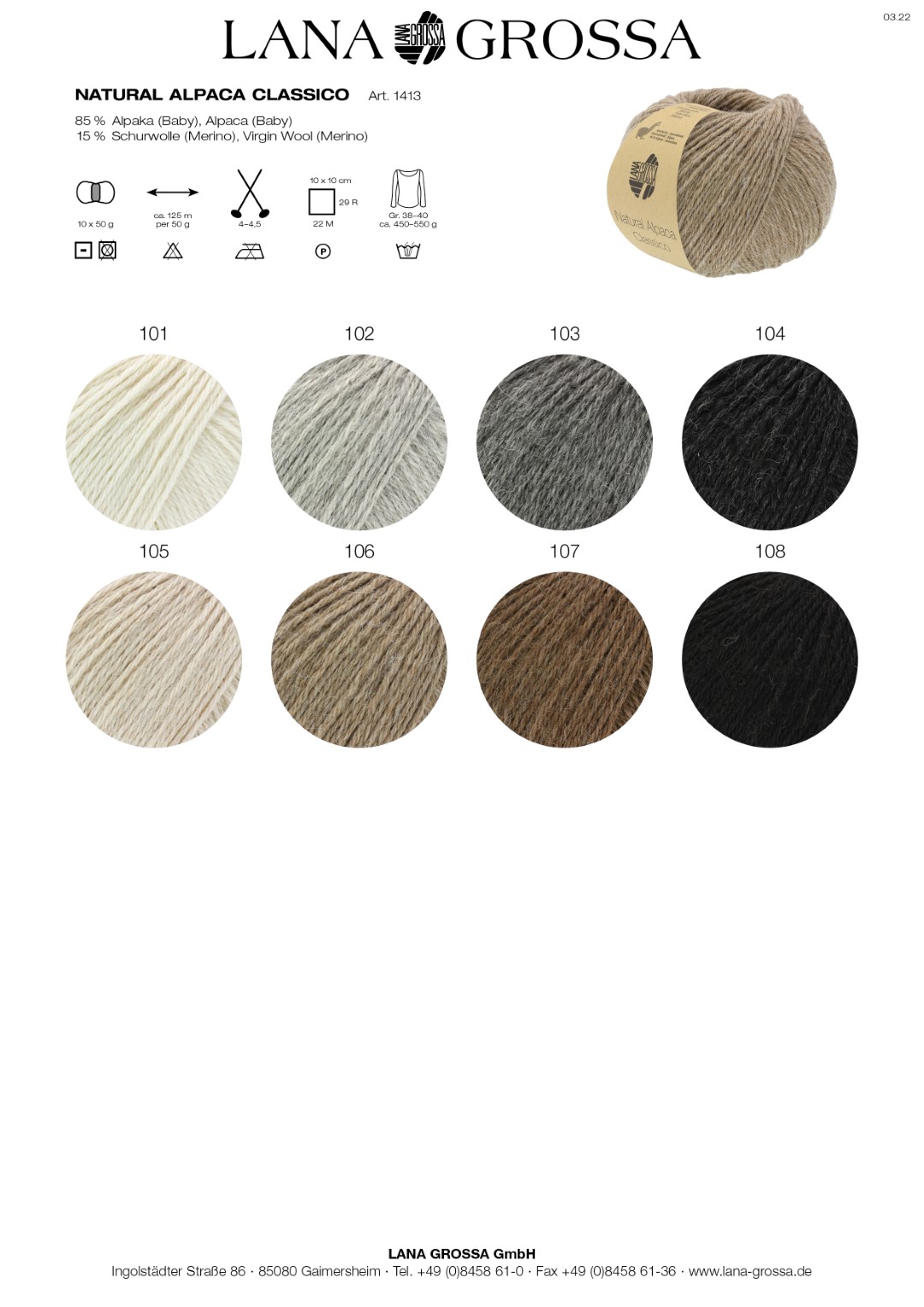 Artikelbild 3 des Artikels “Lana Grossa Natural Alpaca Classico “