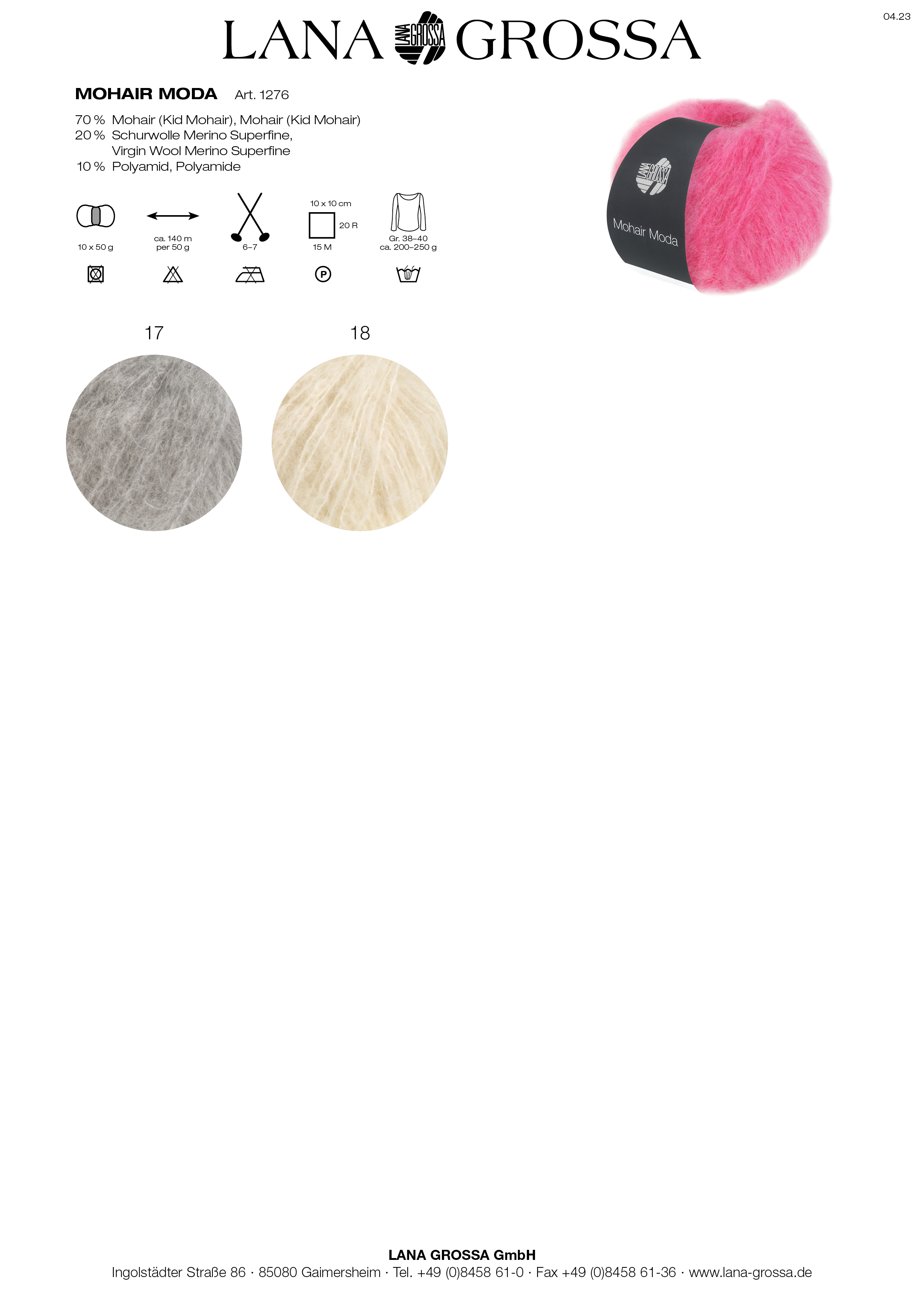 Artikelbild 3 des Artikels “Lana Grossa Mohair Moda “