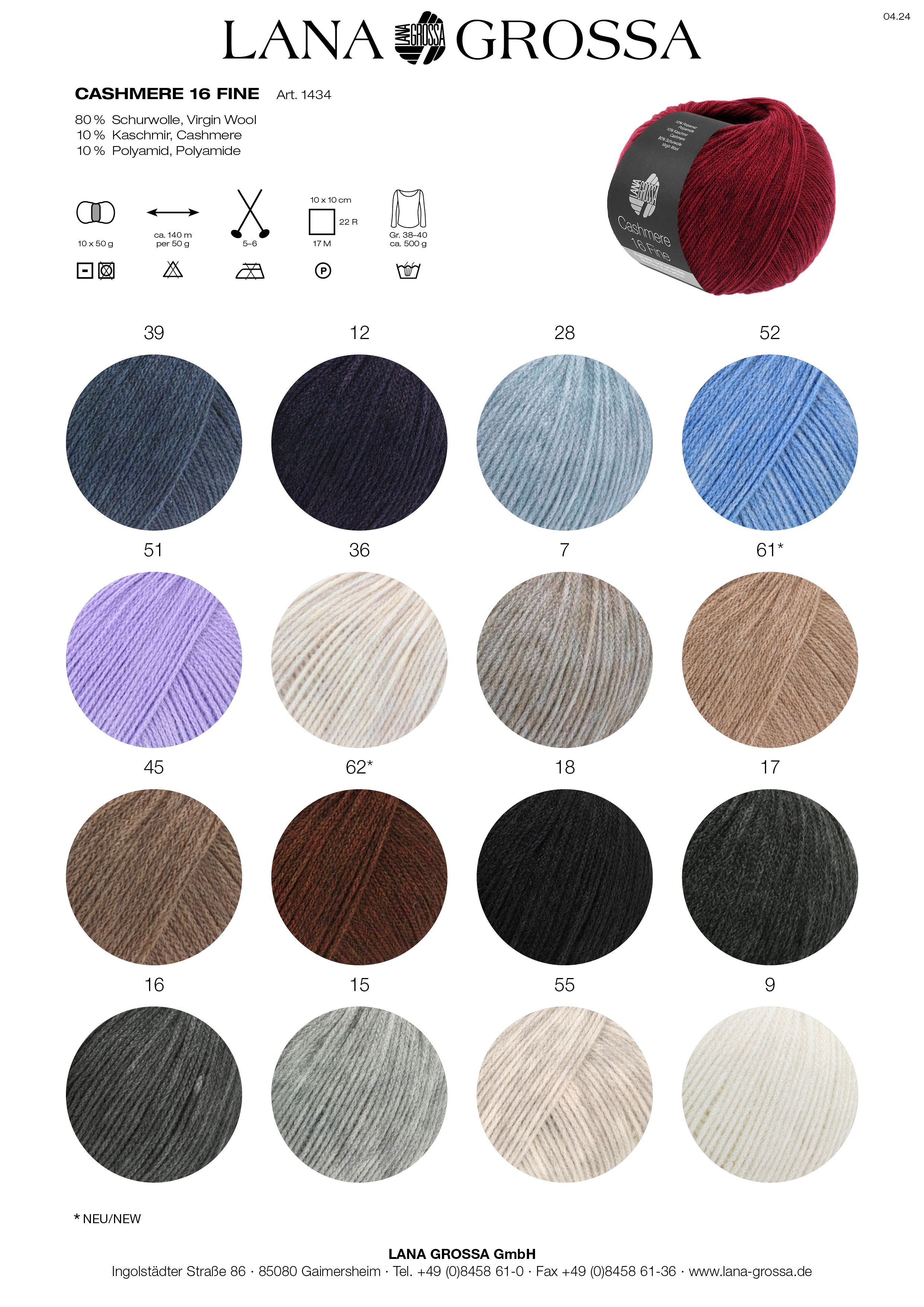 Artikelbild 3 des Artikels “Lana Grossa Cashmere 16 Fine “