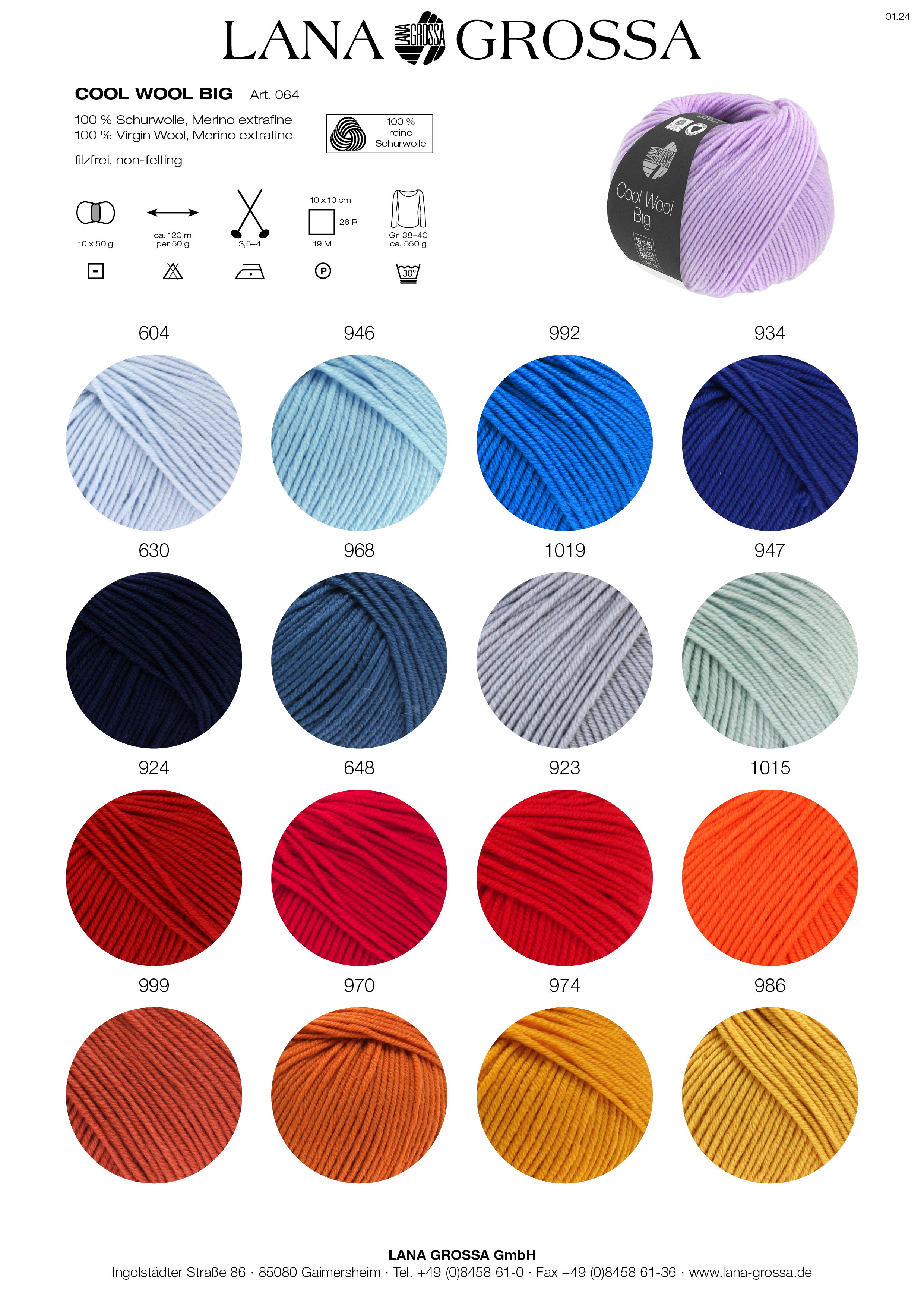 Artikelbild 3 des Artikels “Lana Grossa Cool Wool Big Uni/Mélange “