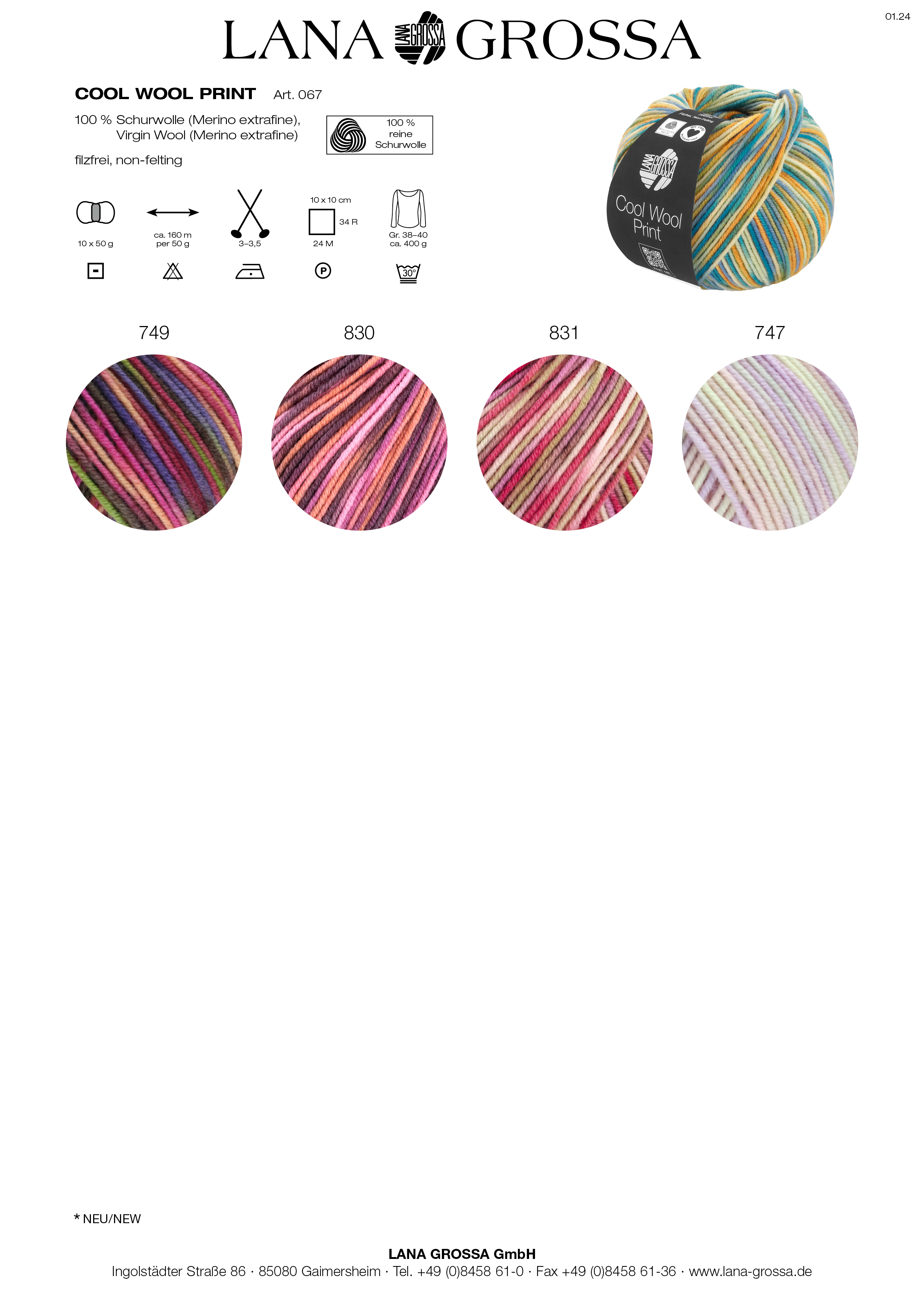 Artikelbild 3 des Artikels “Lana Grossa Cool Wool Print “