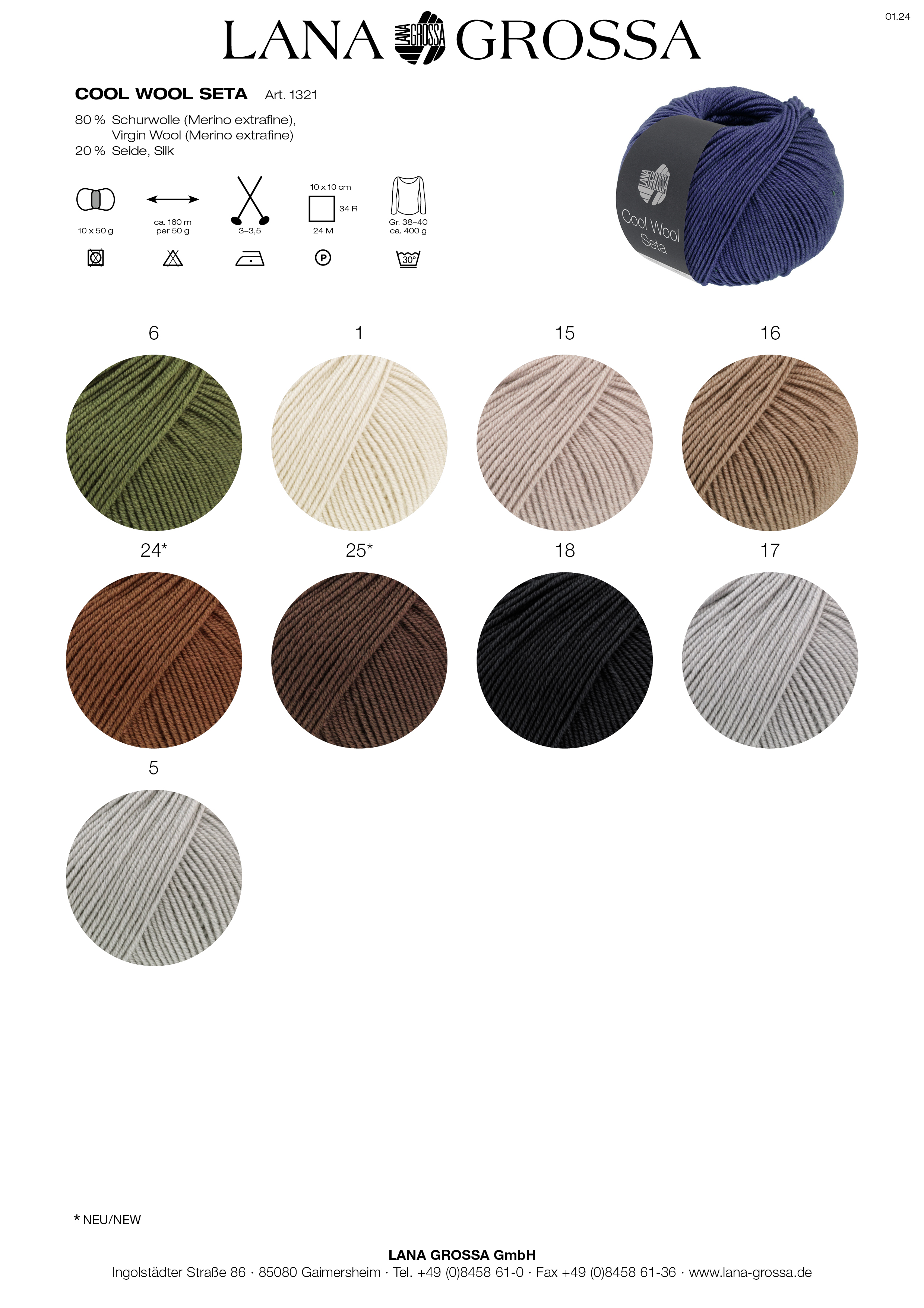 Artikelbild 3 des Artikels “Lana Grossa Cool Wool Seta “