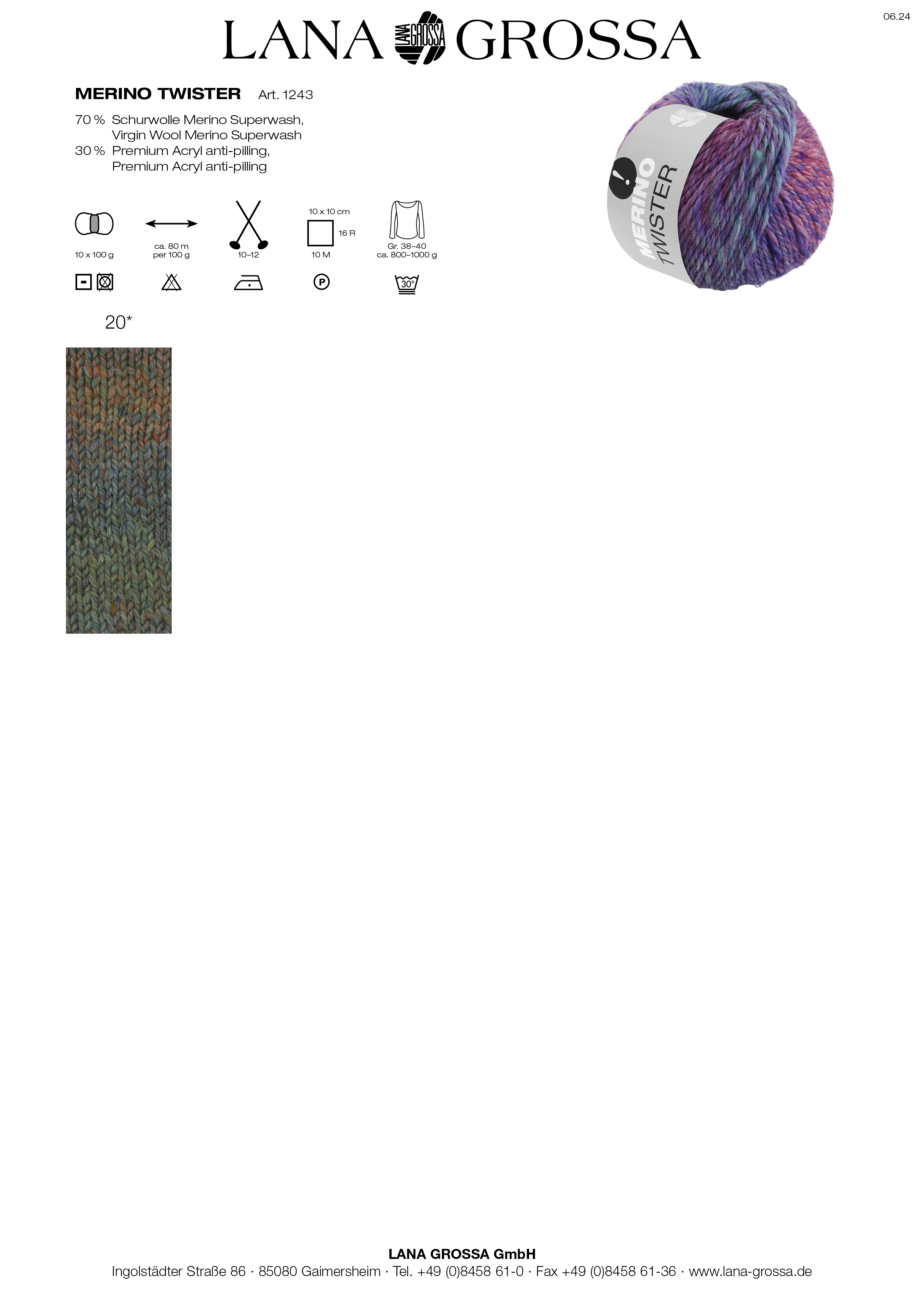 Artikelbild 3 des Artikels “Lana Grossa Merino Twister “