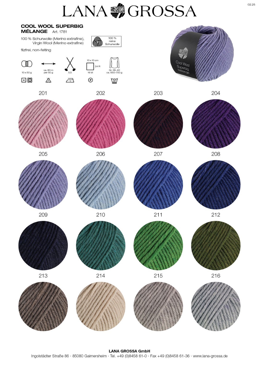 Artikelbild 3 des Artikels “Lana Grossa Cool Wool Superbig Mélange “