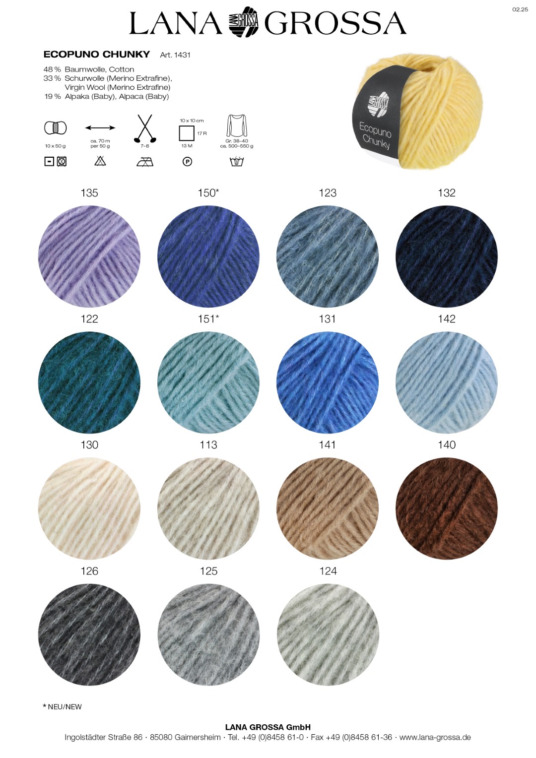 Artikelbild 3 des Artikels “Lana Grossa Ecopuno Chunky “