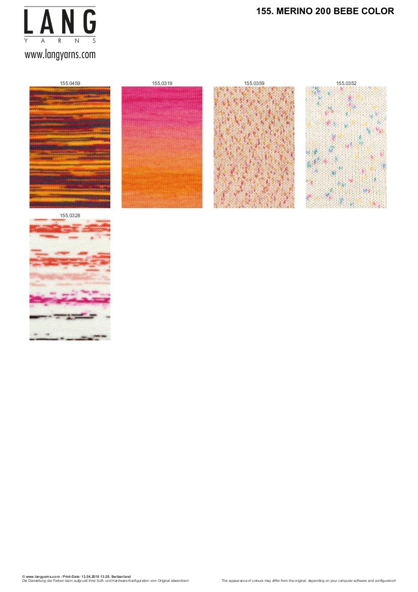 Artikelbild 4 des Artikels “Lang Yarns Merino 200 Bebé Color “