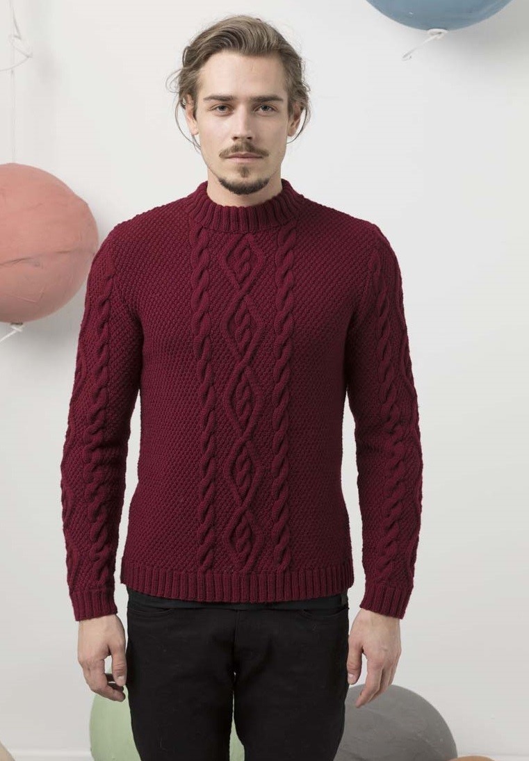 Artikelbild 4 des Artikels “Herrenpullover mit Zopfmuster (III) aus Merino 120 “