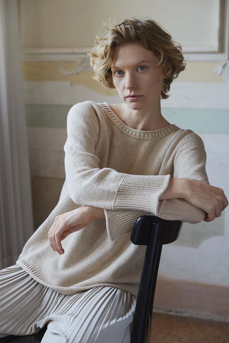 Artikelbild 4 des Artikels “Pullover Top Down Birgitta aus Baby Cotton 112.0198 - olive dunkel | S (350g)“