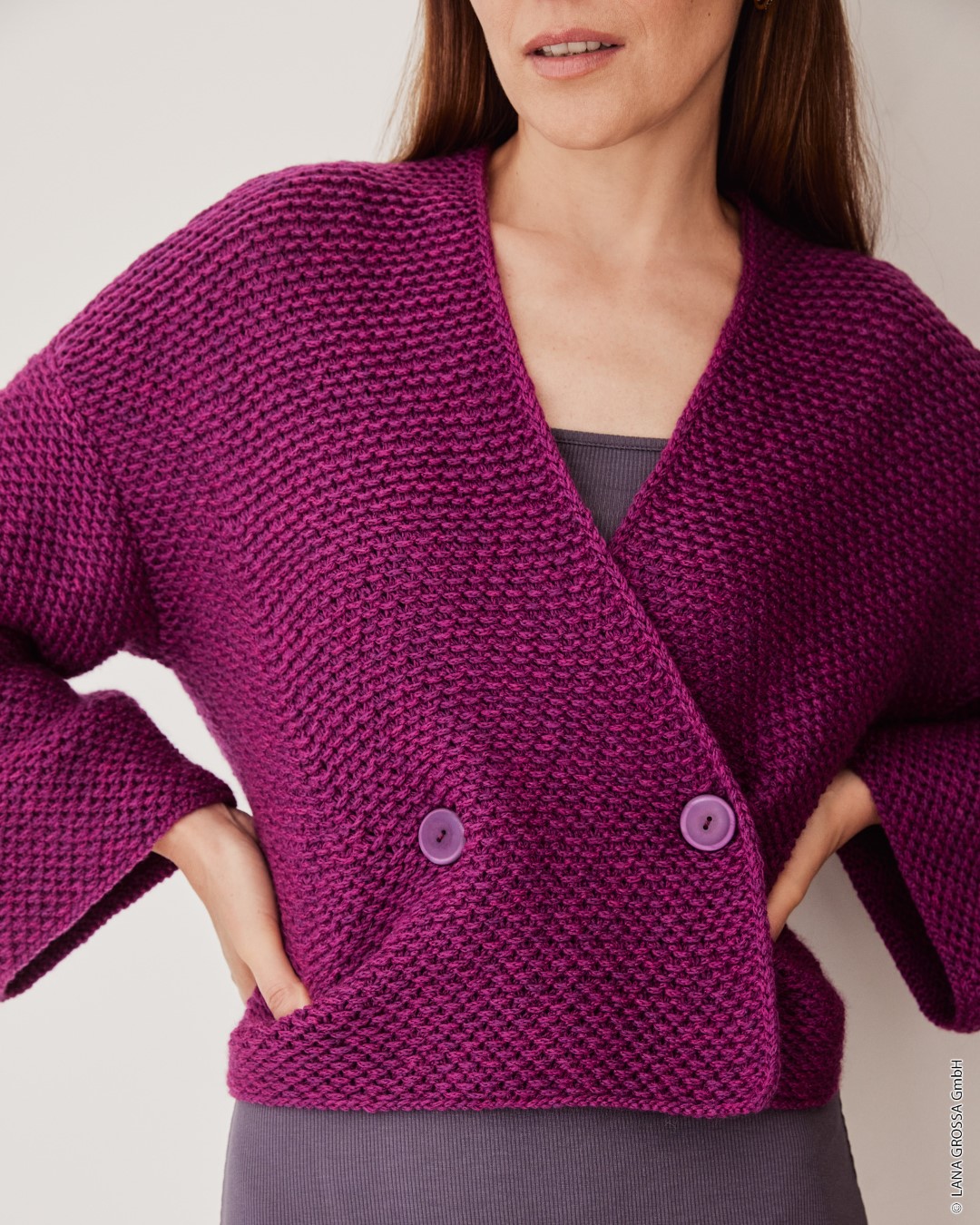 Artikelbild 4 des Artikels “Jacke In Webmuster aus Cool Merino 07 - Nachtblau | 36/38 (450g)“
