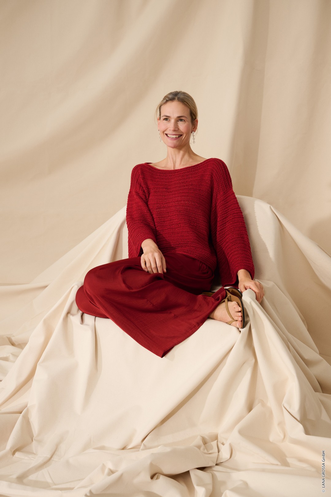 Artikelbild 4 des Artikels “Pullover Mit Fallmaschenmuster aus Linarte 332 - Royal | 40/42 (500g)“