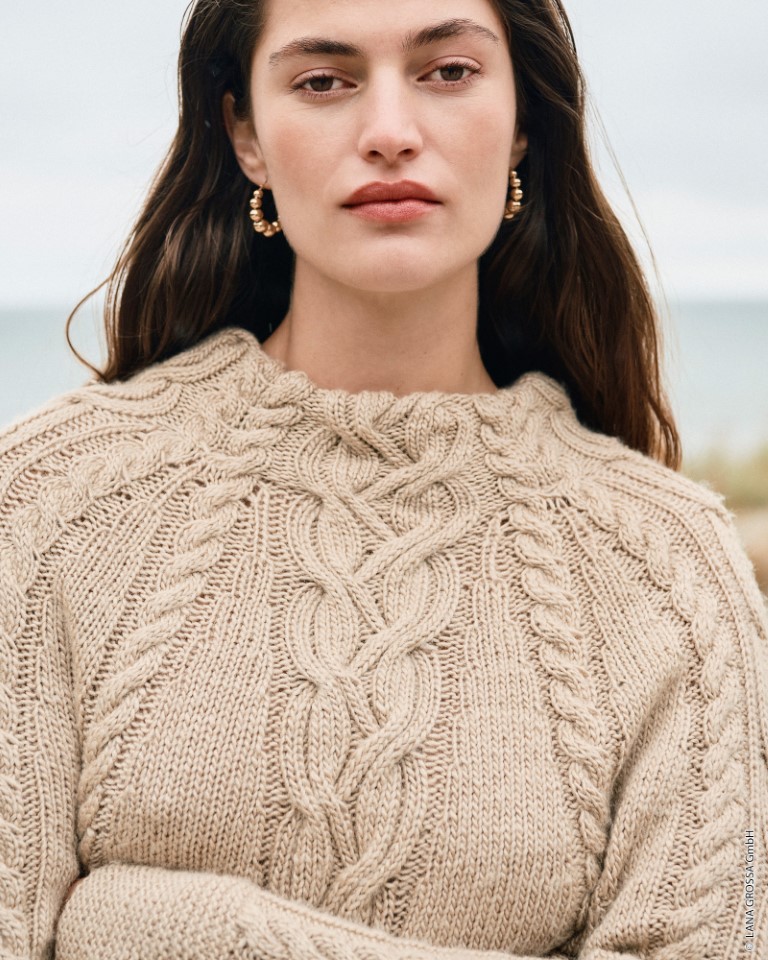 Artikelbild 4 des Artikels “Pullover Mit Zopfmuster Und Rundpasse aus Setosa “