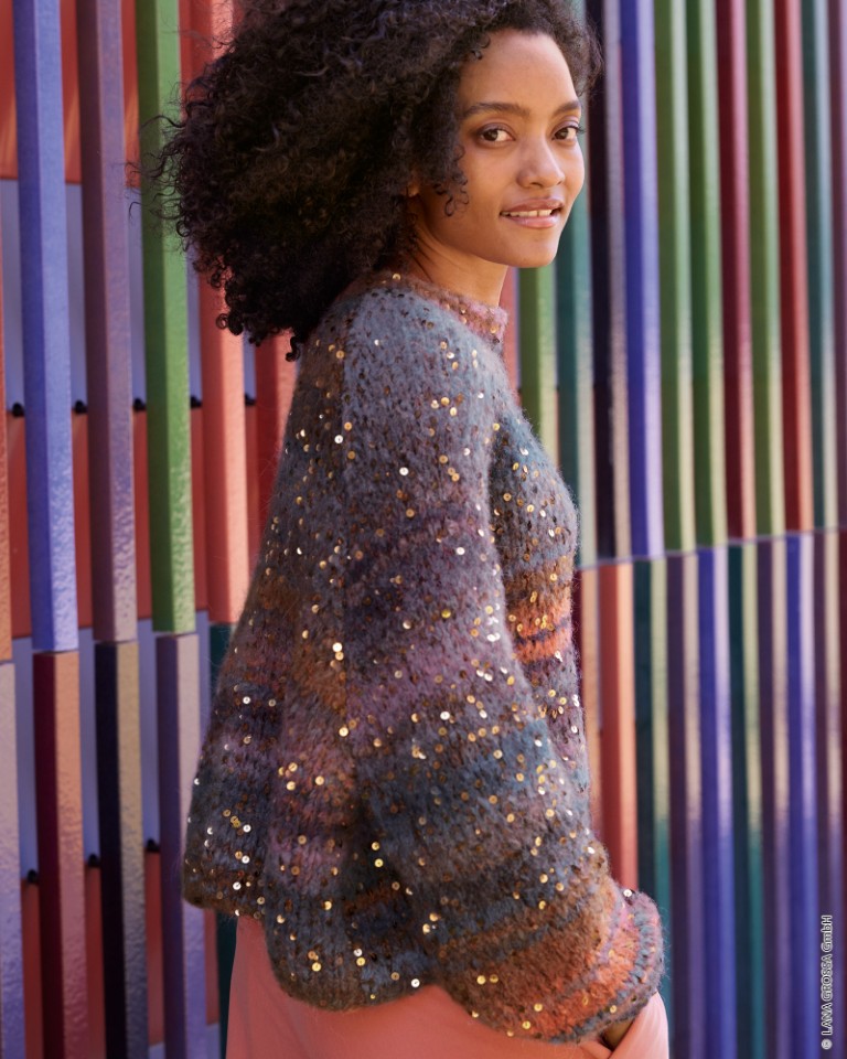 Artikelbild 4 des Artikels “Raglan-Pullover aus Gigante Multi & Cosmo “
