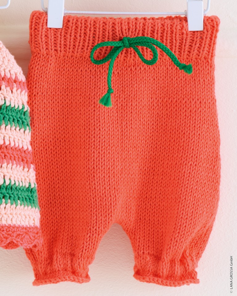 Artikelbild 4 des Artikels “Hose Mit Schleifen aus Soft Cotton 49 - Neongrün | 50/56 - 74/80 (100g)“