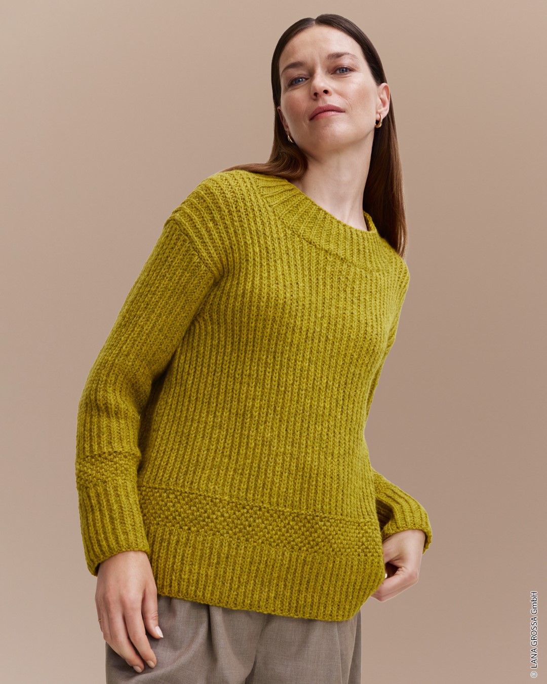 Artikelbild 4 des Artikels “Pullover Im Halbpatent aus Cool Merino 01 - Dunkelrot | 36/38 (550g)“
