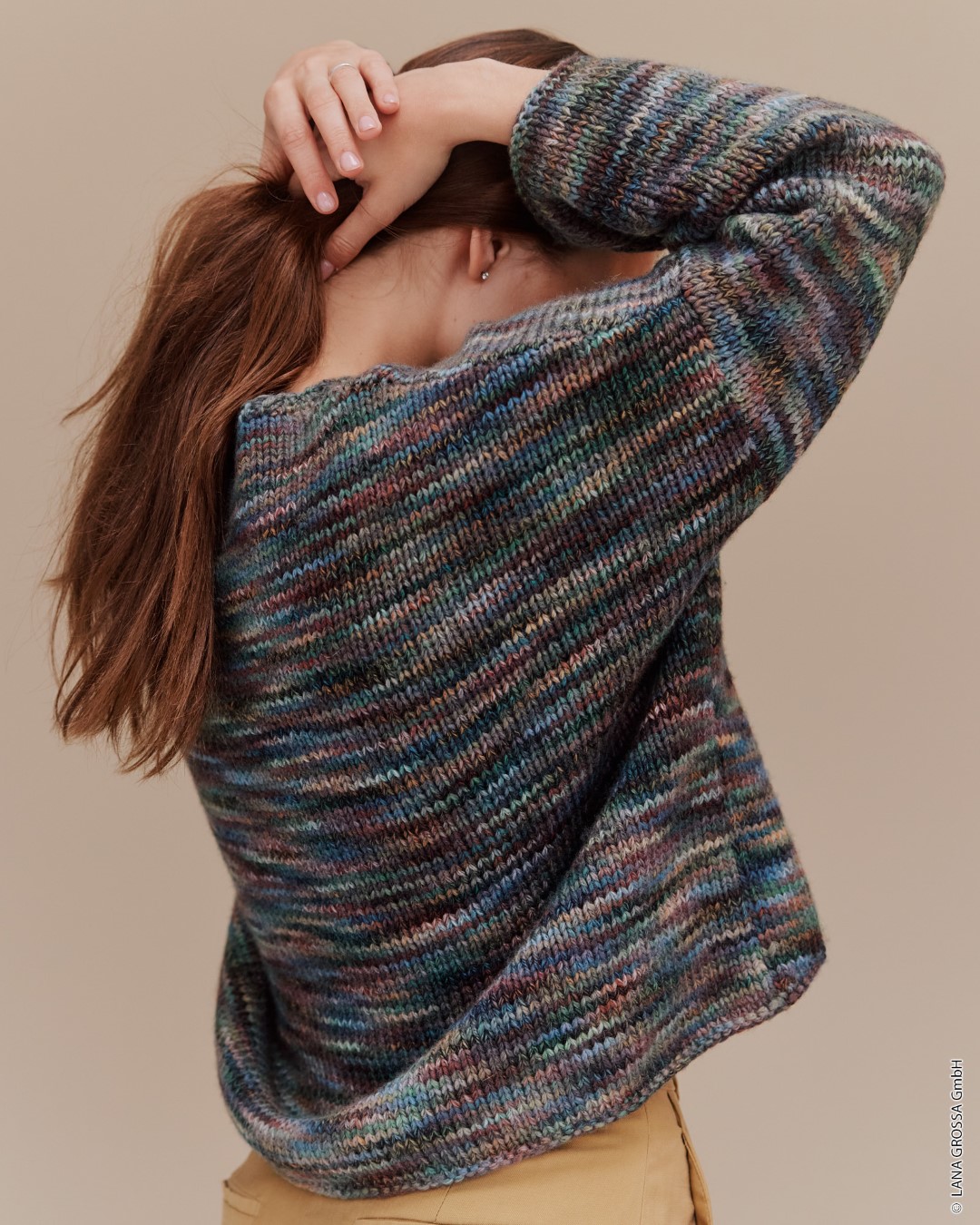Artikelbild 4 des Artikels “Pullover Mit Zopfmuster aus Cool Merino Big (Color) 221 - Gelb | 40/42 (500g)“