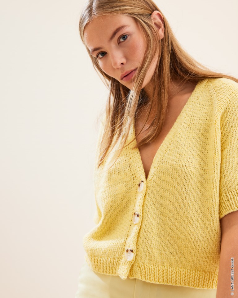 Artikelbild 4 des Artikels “Raglanjacke Mit Hebemuster aus Summer Softness “