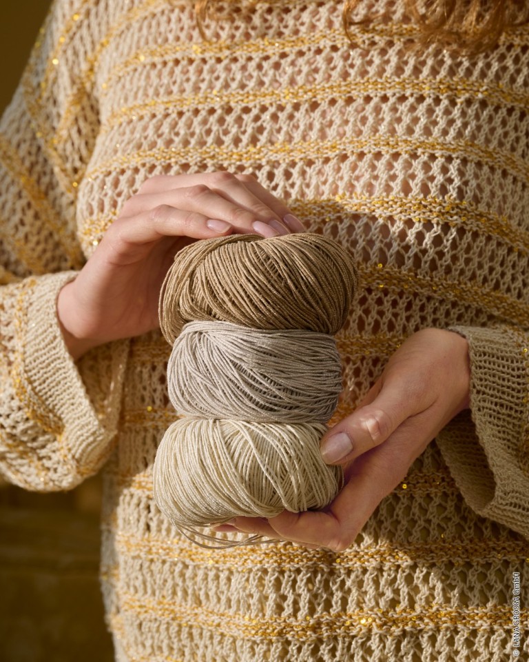 Artikelbild 4 des Artikels “Pullover Mit Streifen aus Filo Lurex & Glamour 44/46, 48/50 (575g)“