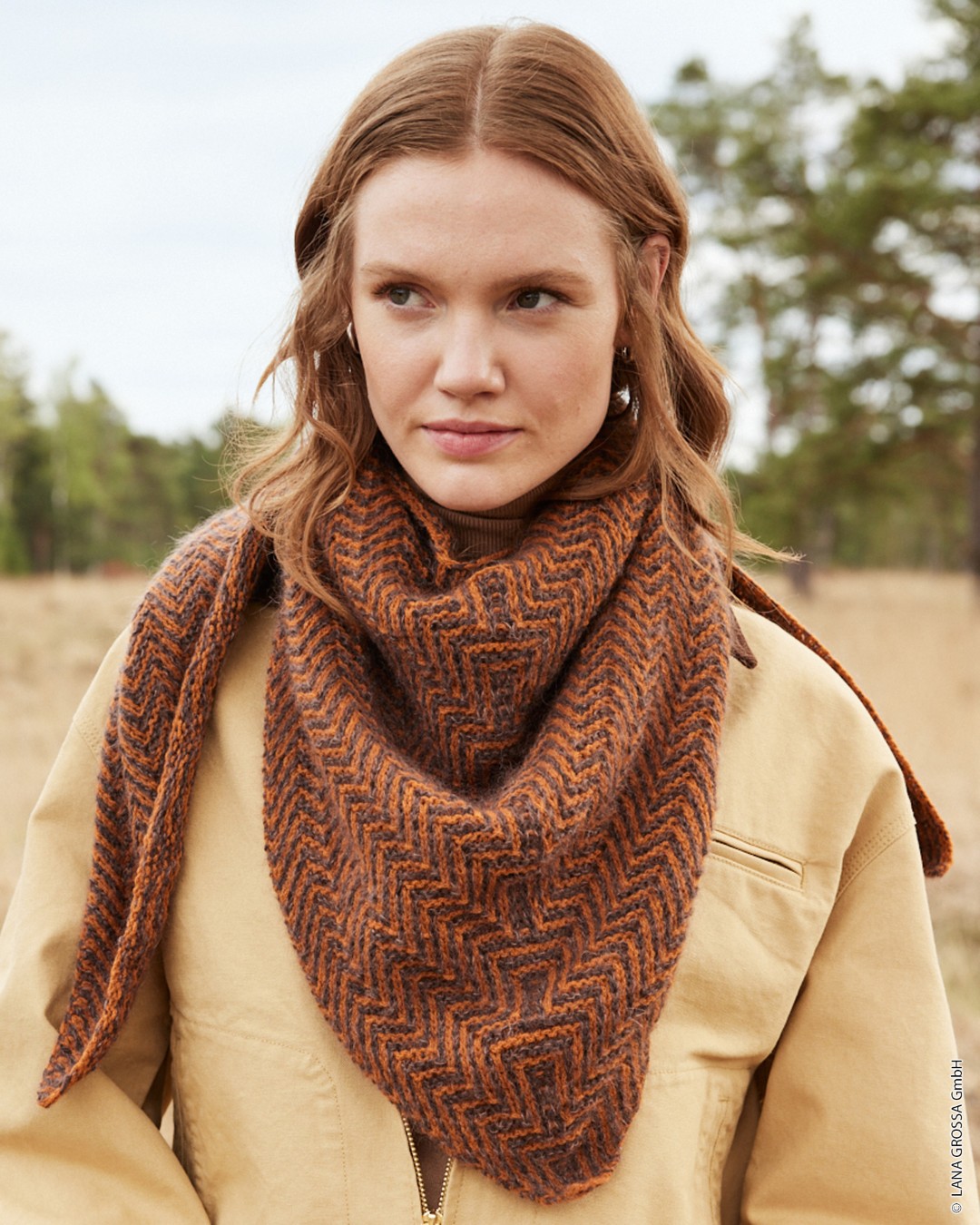 Artikelbild 4 des Artikels “Dreieckstuch aus Cashmere 16 Fine & Silkhair & Cool Wool Lace “