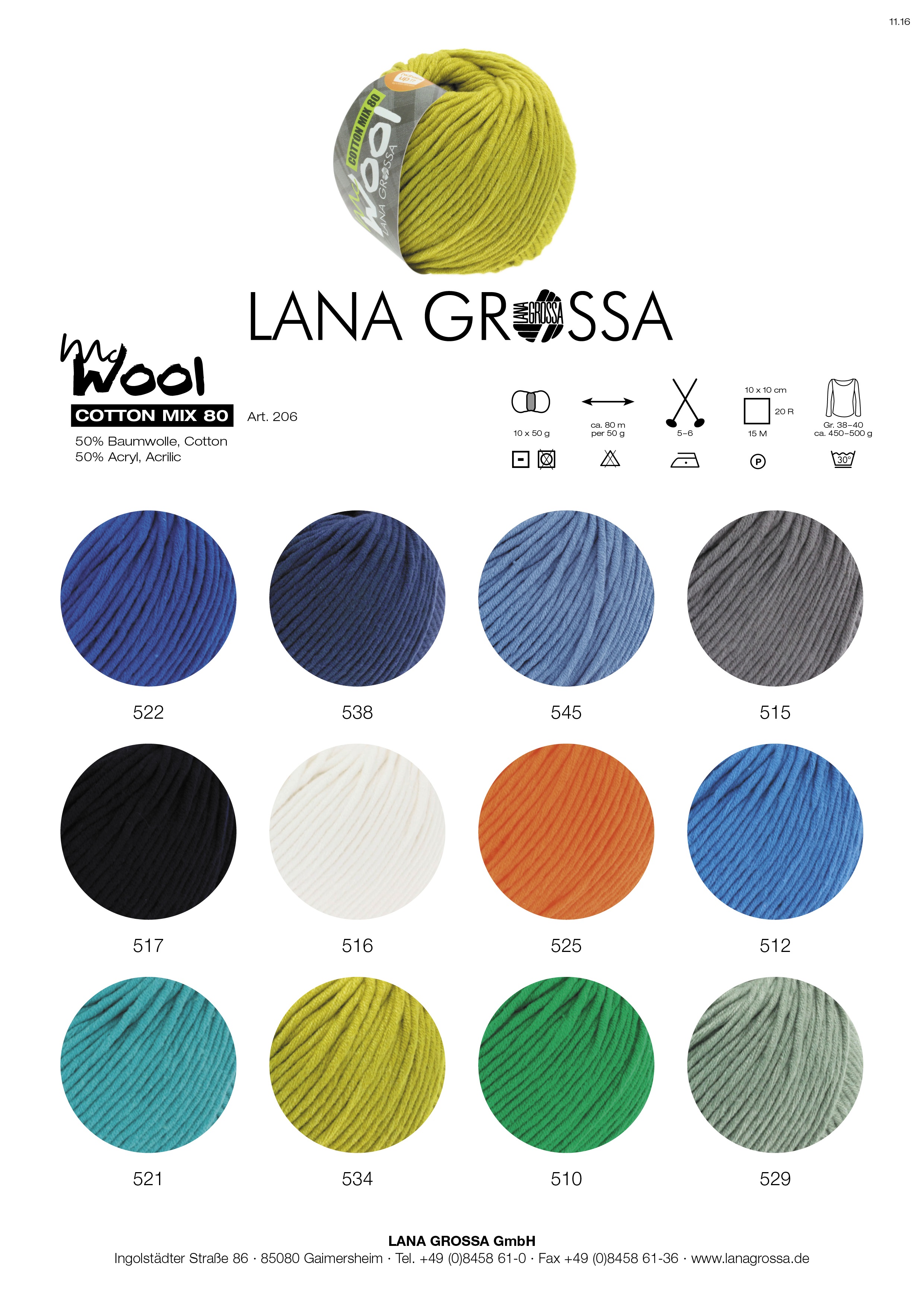 Artikelbild 4 des Artikels “Lana Grossa COTTON MIX 80 “