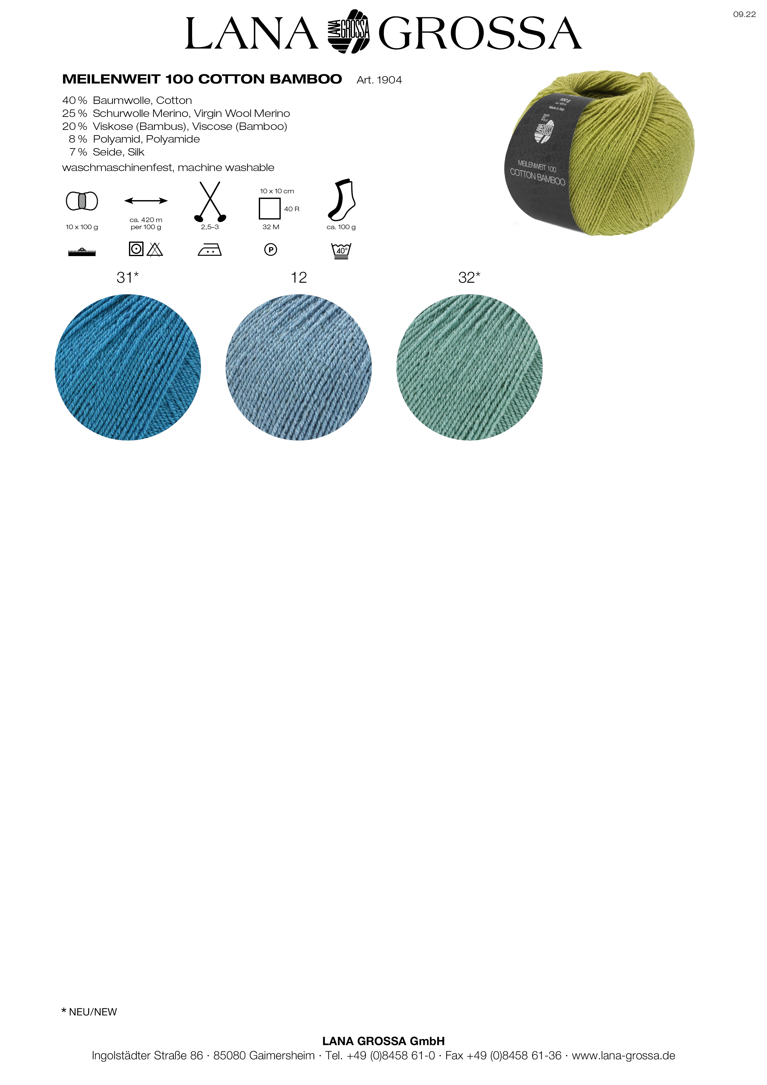 Artikelbild 4 des Artikels “MEILENWEIT 100g Cotton Bamboo “