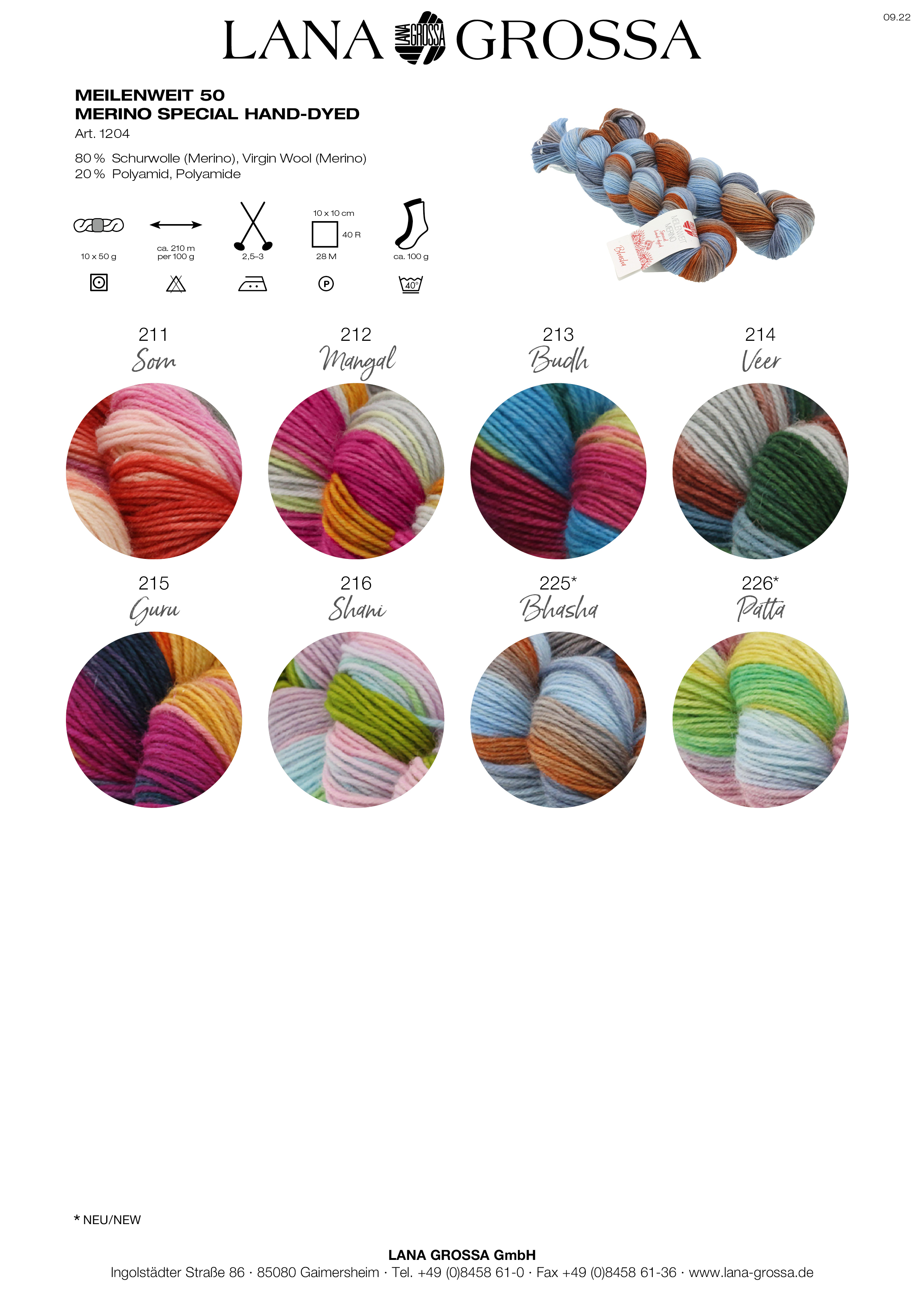 Artikelbild 4 des Artikels “MEILENWEIT Merino 50 Hand-dyed 2er Set “