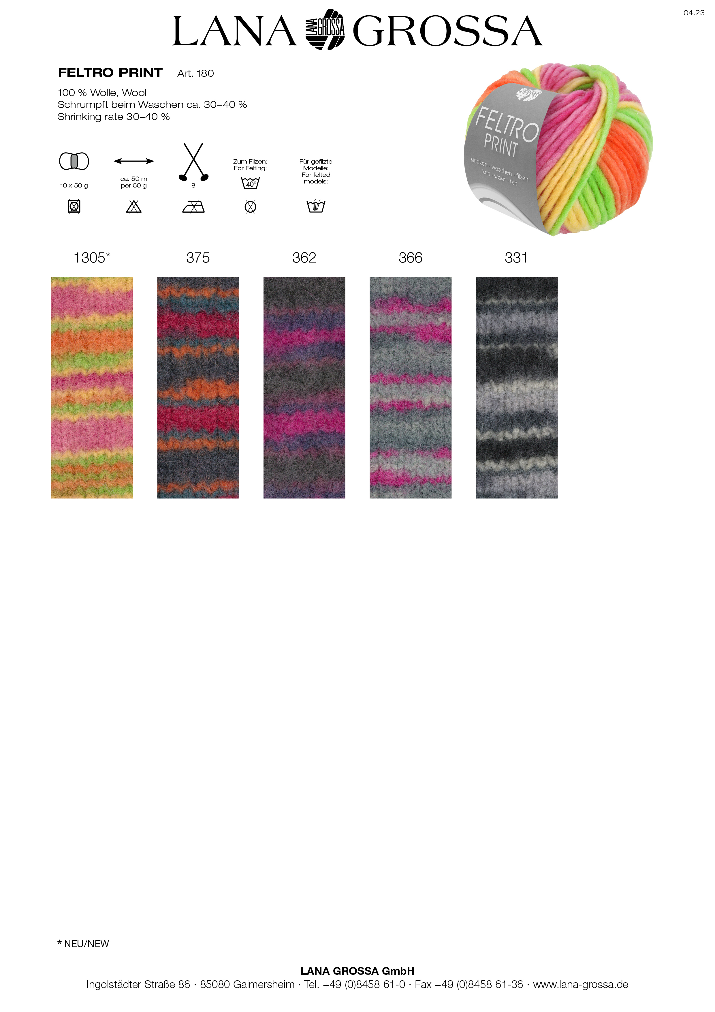 Artikelbild 4 des Artikels “Lana Grossa Feltro Print “