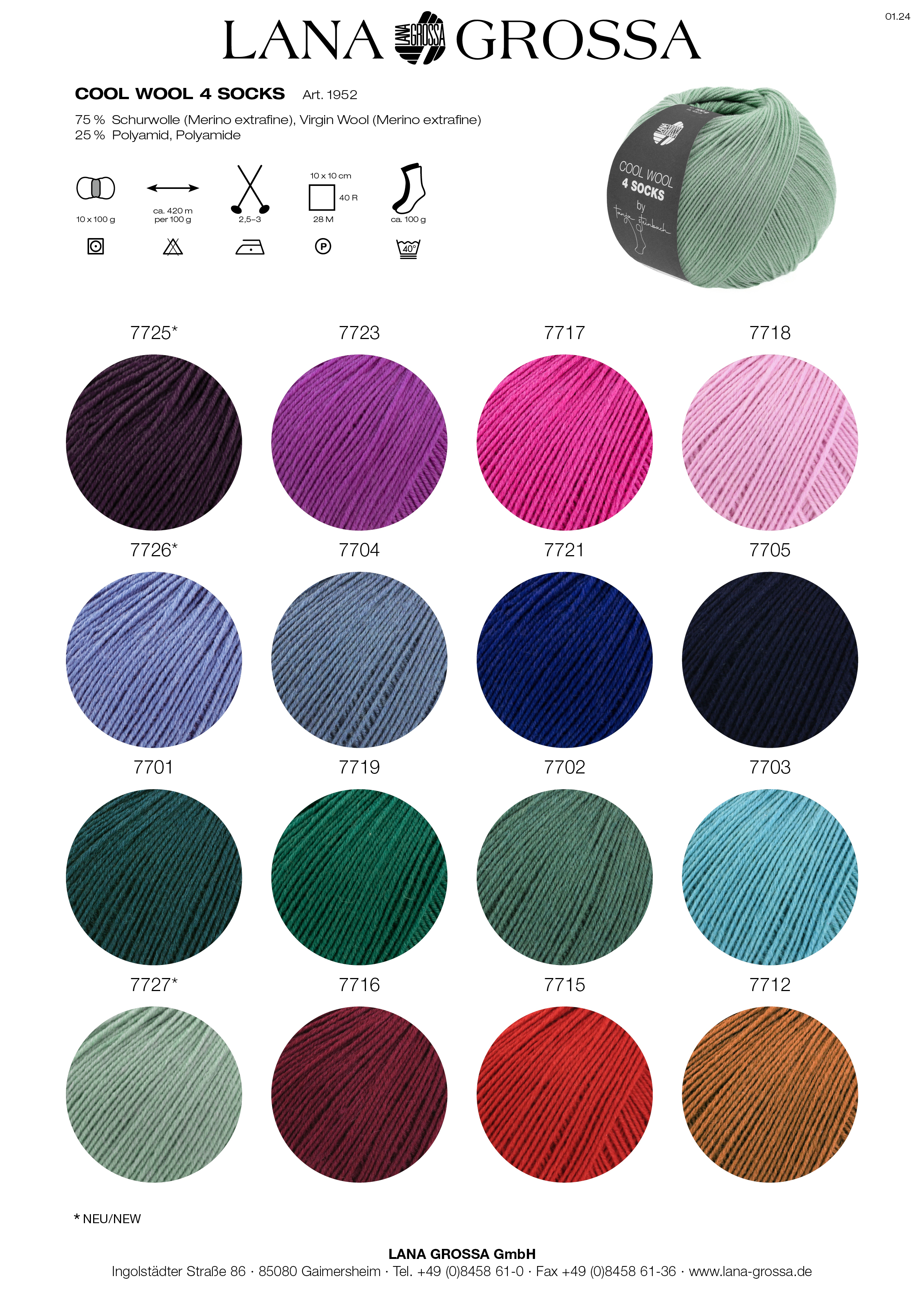 Artikelbild 4 des Artikels “Lana Grossa Cool Wool 4 Socks “