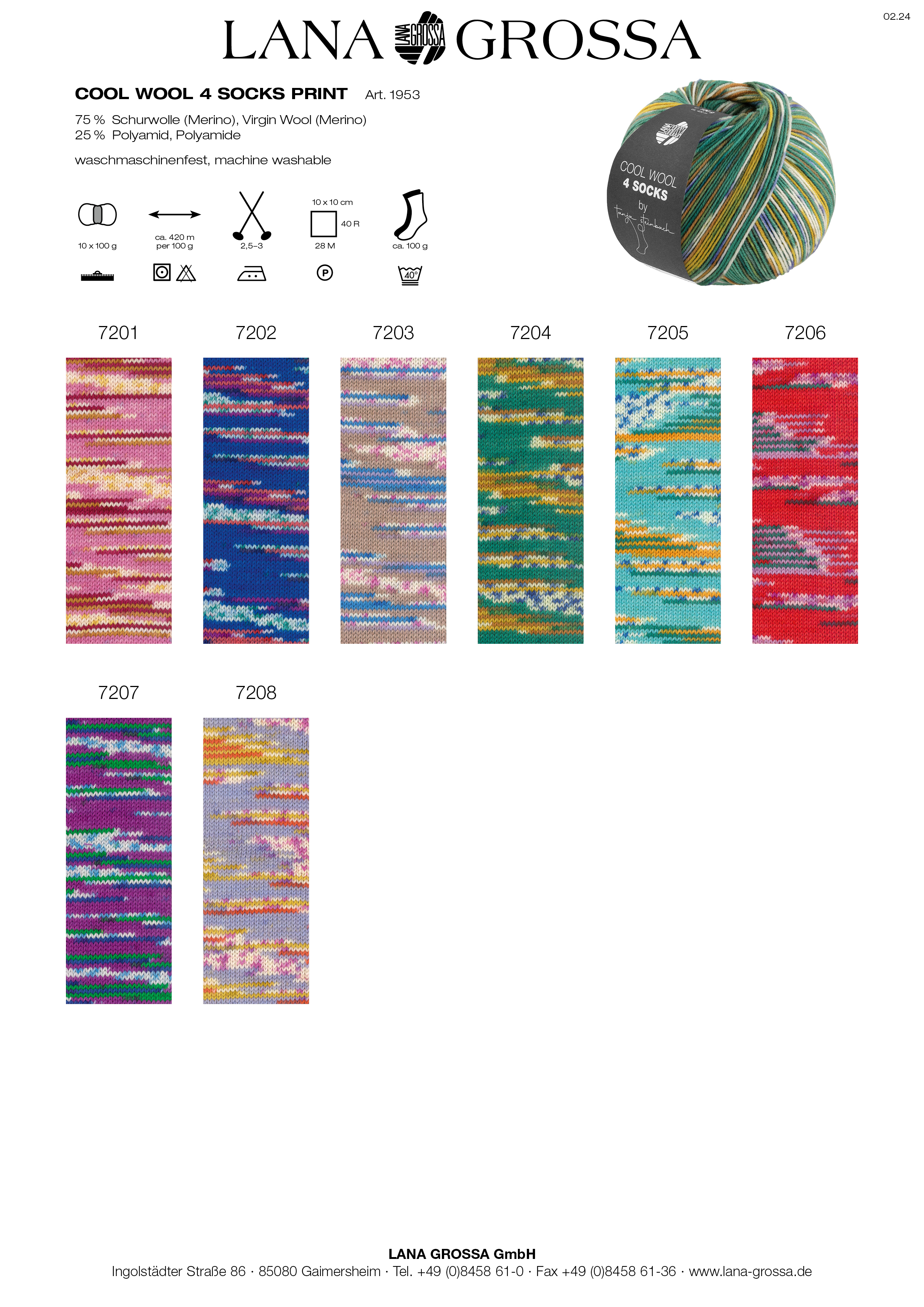 Artikelbild 4 des Artikels “Lana Grossa Cool Wool 4 Socks Print “
