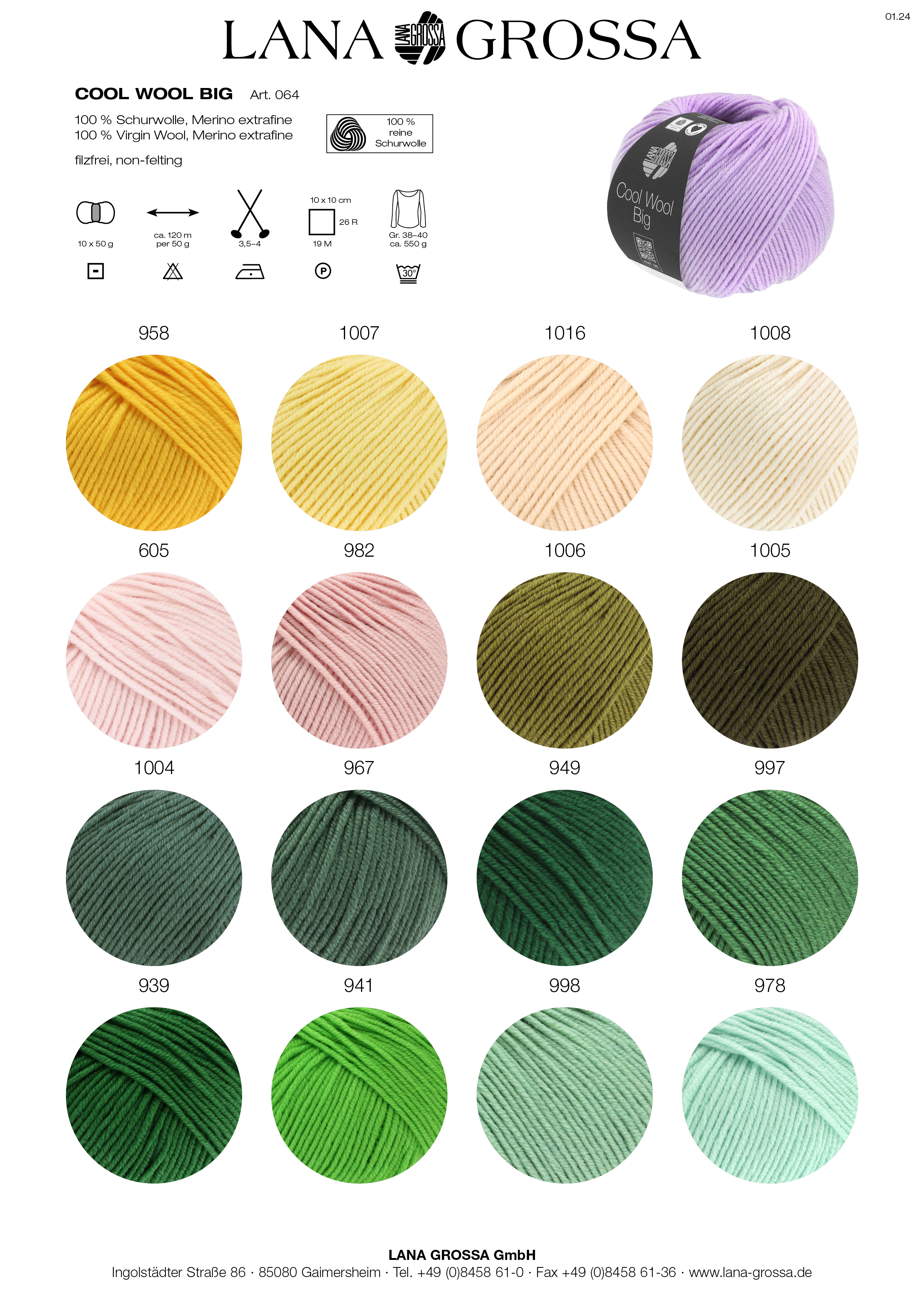 Artikelbild 4 des Artikels “Lana Grossa Cool Wool Big Uni/Mélange “
