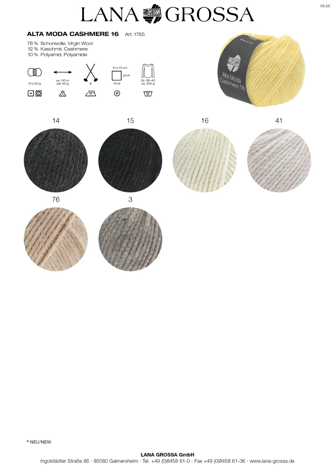 Artikelbild 4 des Artikels “Lana Grossa Alta Moda Cashmere 16 “
