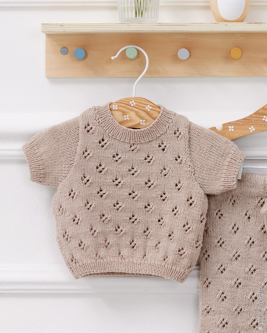 Artikelbild 4 des Artikels “Kurzarmpulli Mit Ajourmuster aus Cool Wool Baby “