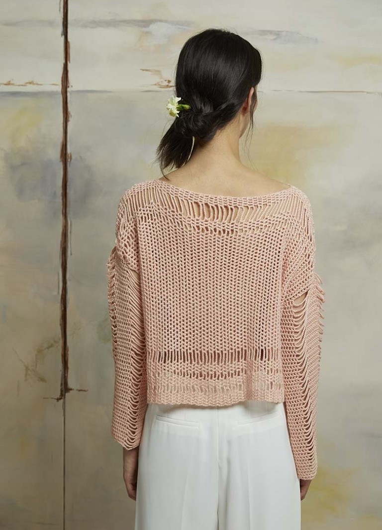Artikelbild 5 des Artikels “Pullover mit Fallmaschen aus Liza 1069.0027 - lachs | M (400g)“