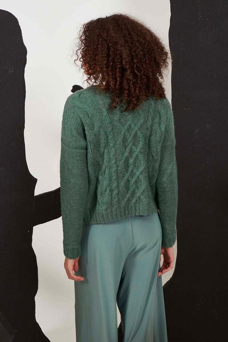 Artikelbild 5 des Artikels “Pullover mit Zopfmuster aus Malou Light 887.0046 - Lila | S (300g)“