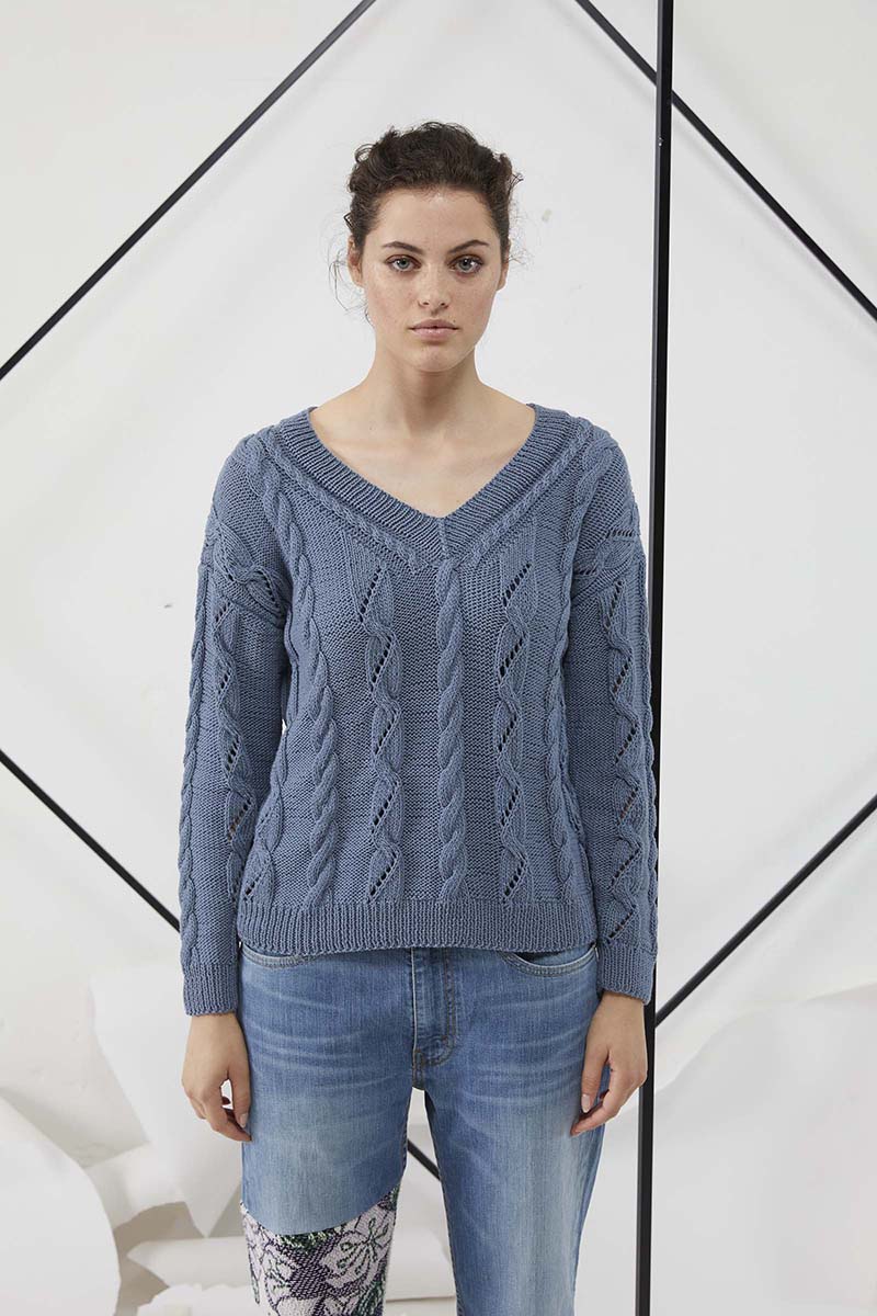 Artikelbild 5 des Artikels “Pullover mit Zopfmuster aus Soft Cotton “