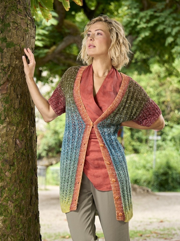 Artikelbild 5 des Artikels “Cardigan mit Ajourmuster aus Pro Lana 1-2-3 Ideen “